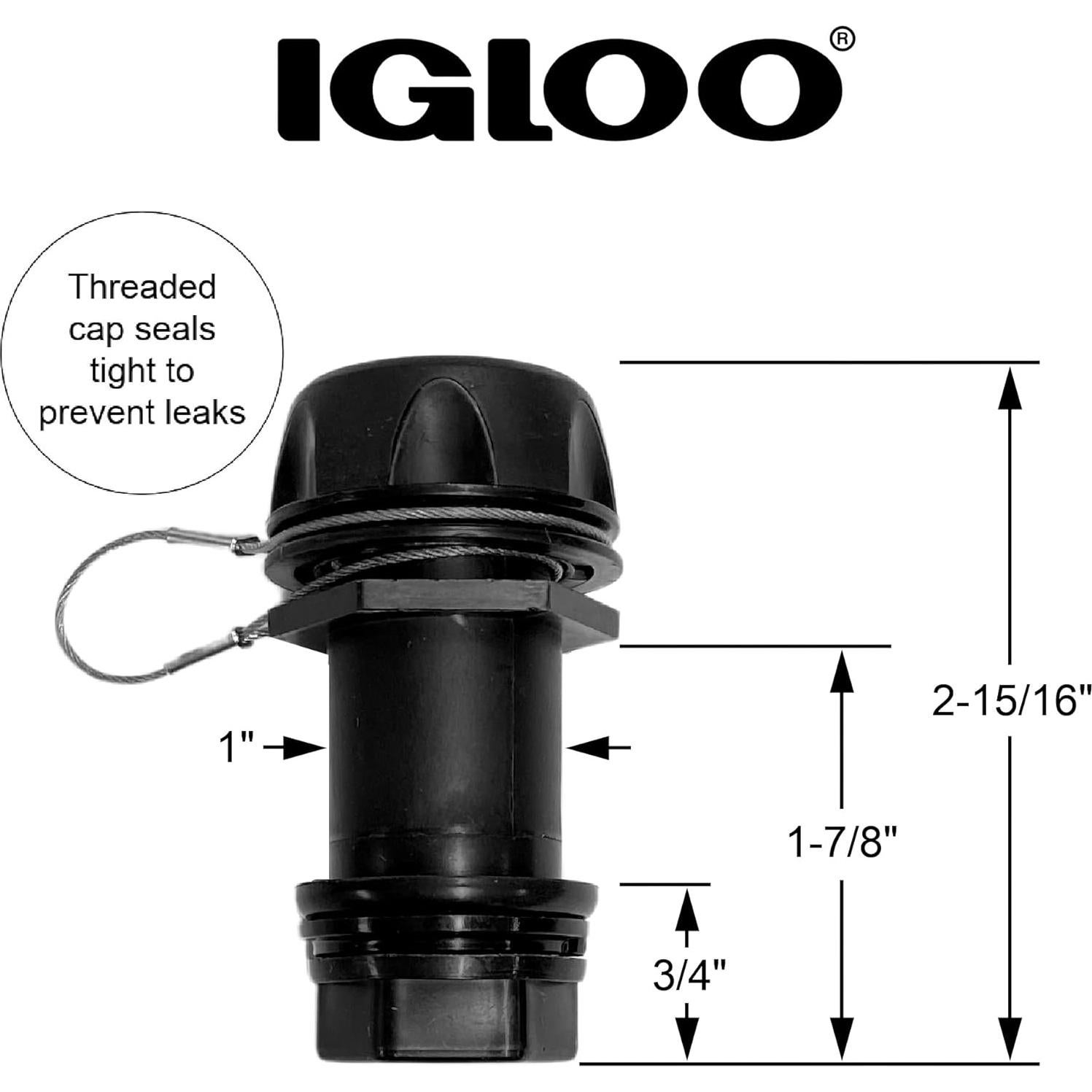 Tapón de Drenaje Igloo para Enfriadores BMX, Overland e IMX 25-72 Qt