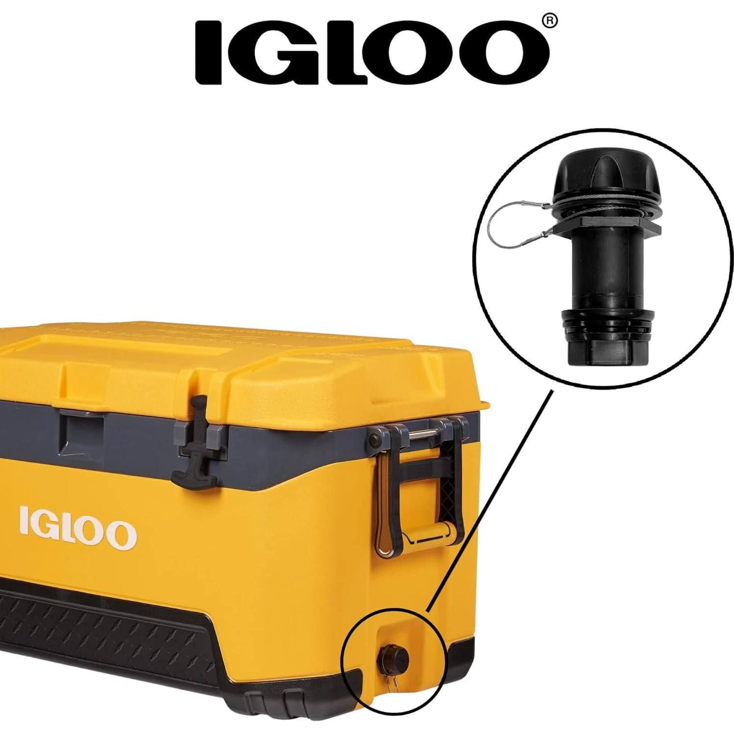 Tapón de Drenaje Igloo para Enfriadores BMX, Overland e IMX 25-72 Qt
