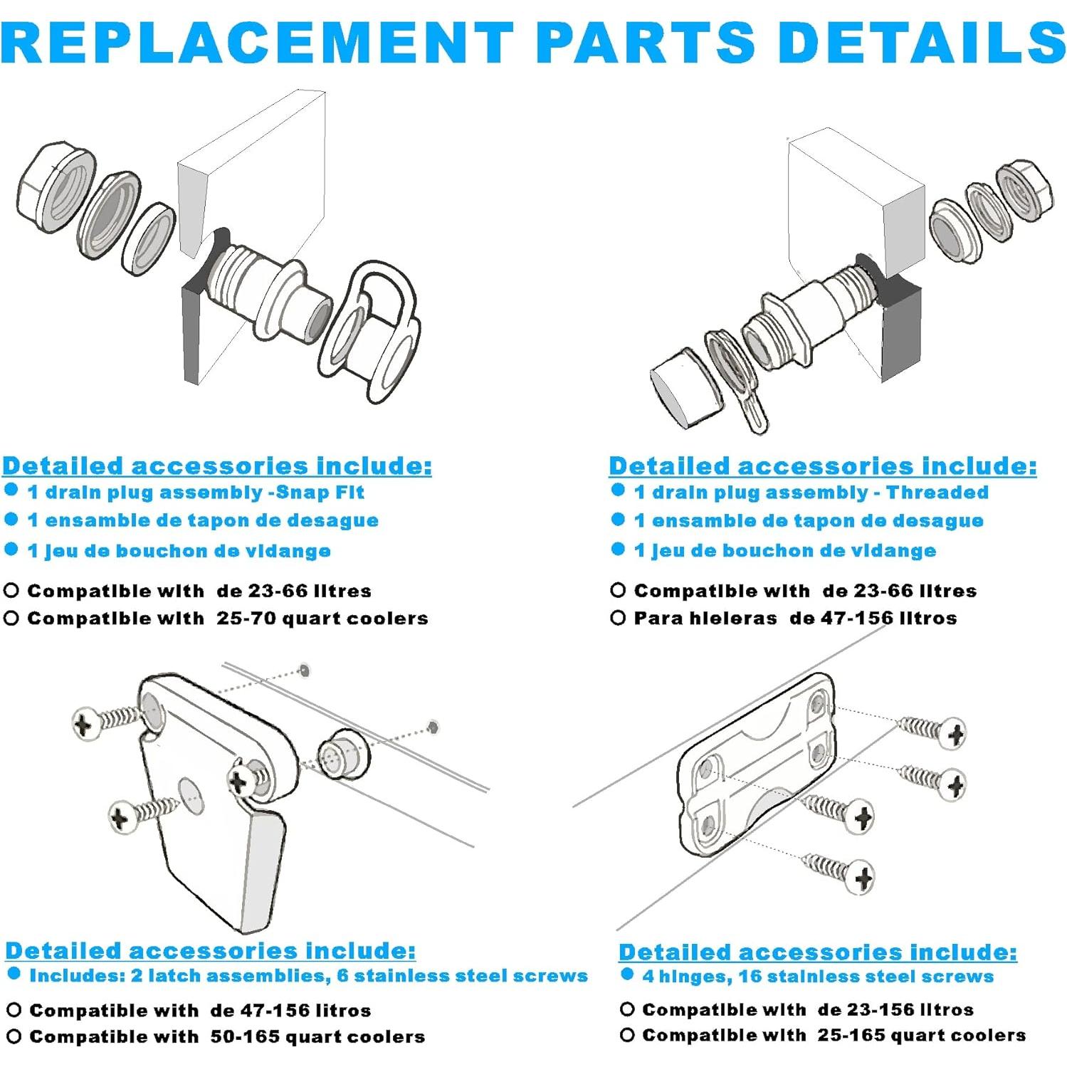 Kit de Piezas de Repuesto PICEBOM para Cooler Igloo