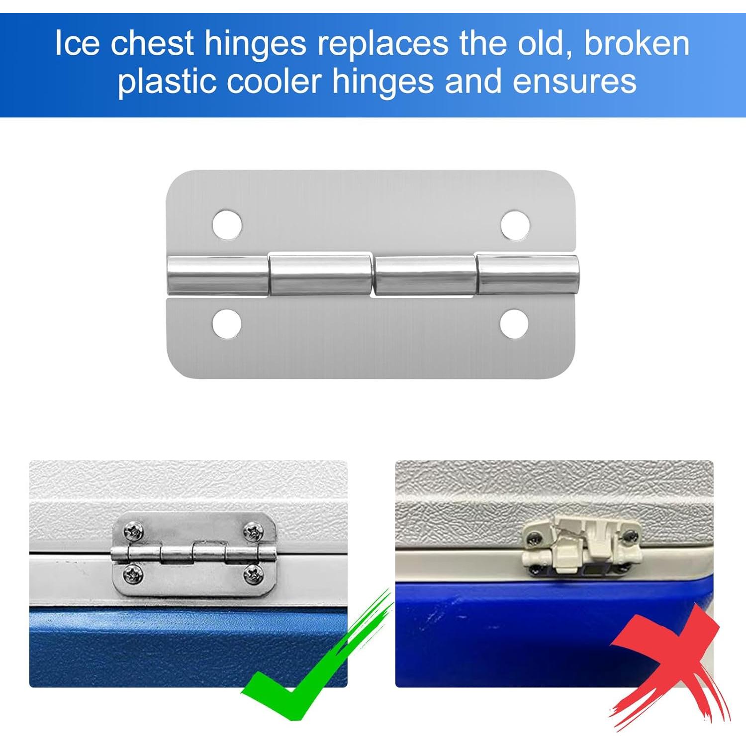 Bisagras de Acero Inoxidable GEAIN para Cooler Igloo - Paquete de 3
