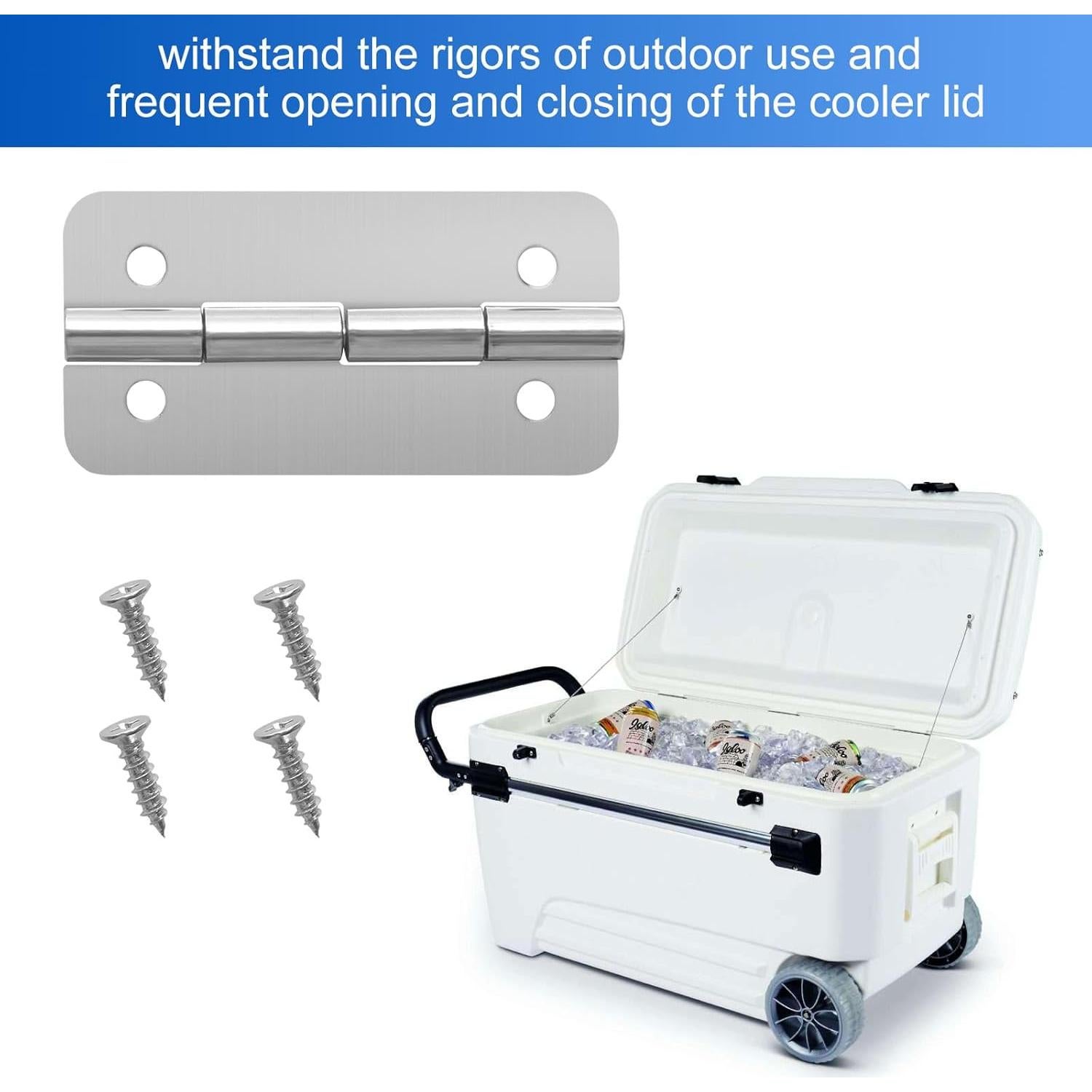 Bisagras de Acero Inoxidable GEAIN para Cooler Igloo - Paquete de 3