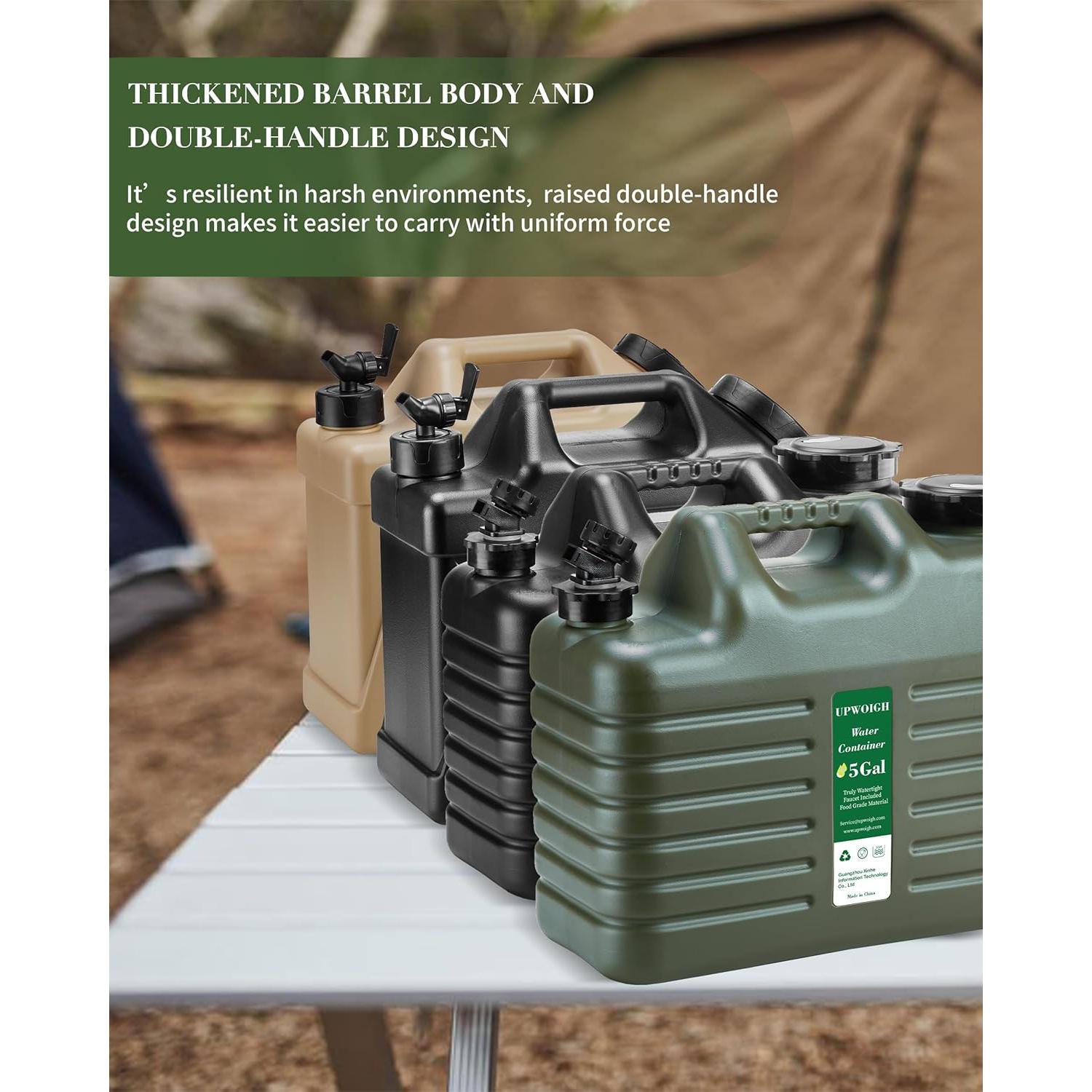 Jarra de Agua 5 Galones UPWOIGH Verde Militar Sin Fugas