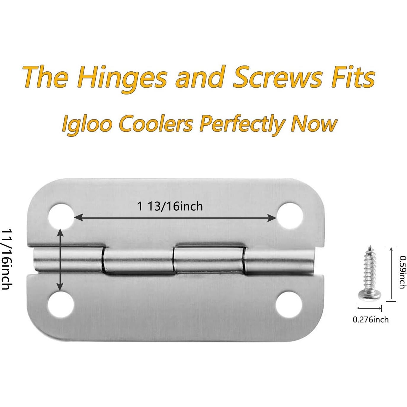 Bisagras de Acero Inoxidable 316 Radezon para Enfriadores Igloo