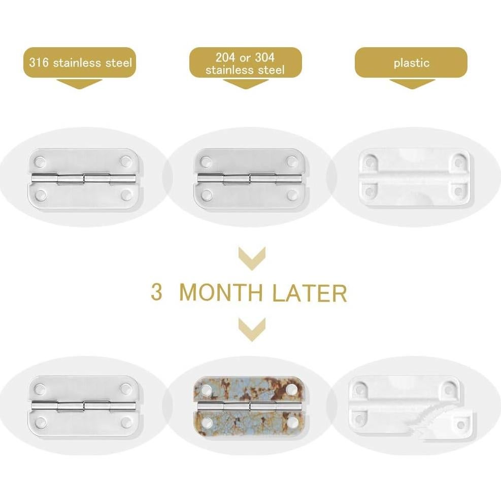 Bisagras de Acero Inoxidable 316 Radezon para Enfriadores Igloo