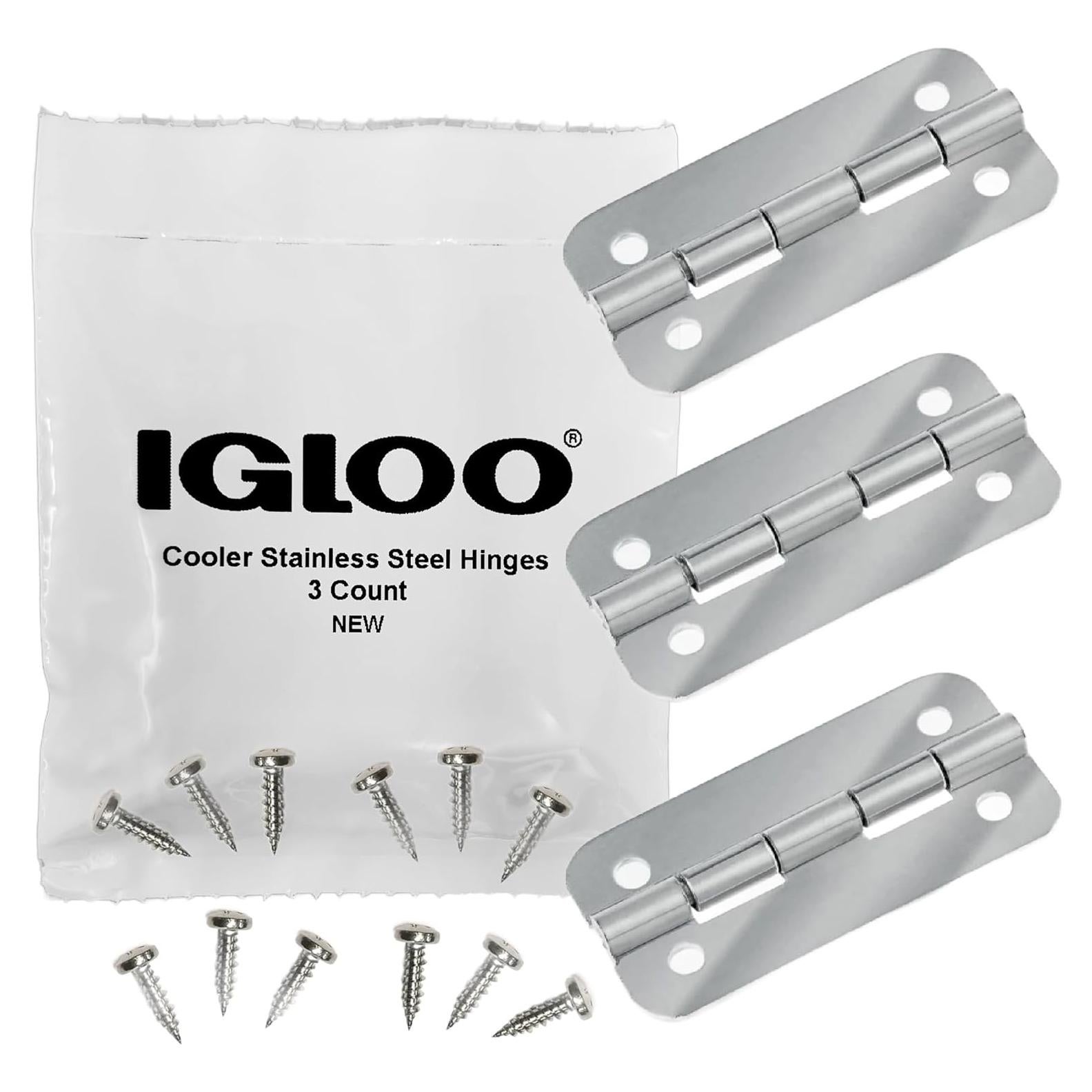 Bisagras de Acero Inoxidable Igloo para Neveras - Juego de 3