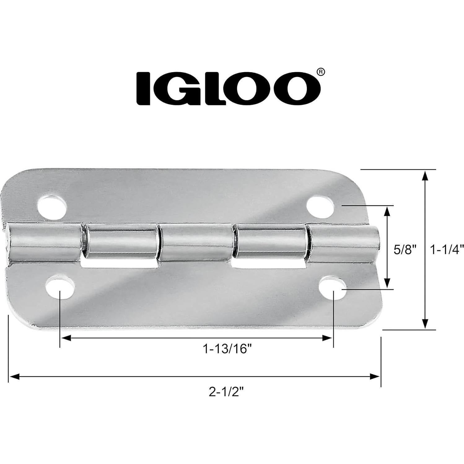 Bisagras de Acero Inoxidable Igloo para Neveras - Juego de 3