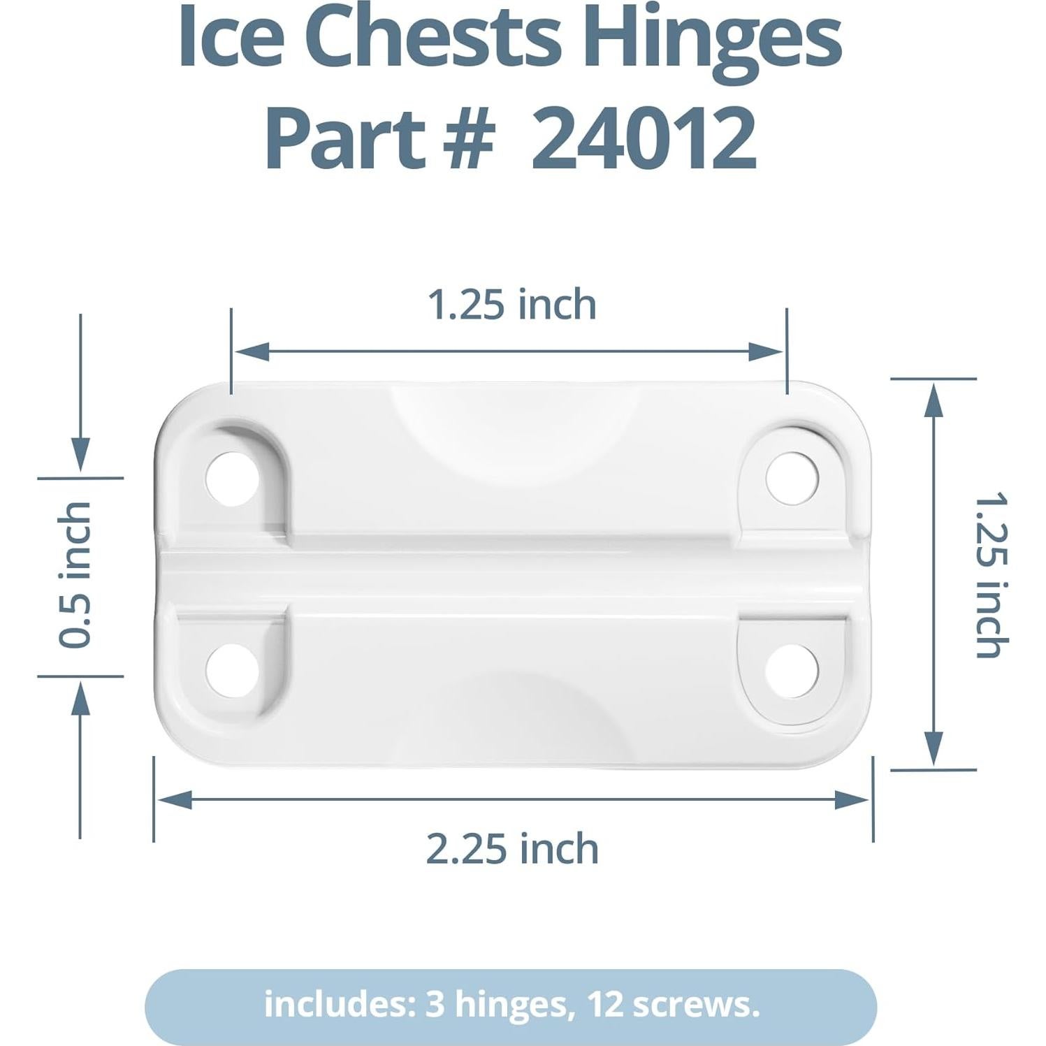 Bisagras de Cooler HQAPR para Neveras Igloo 25-165 Qt - Paquete de 3
