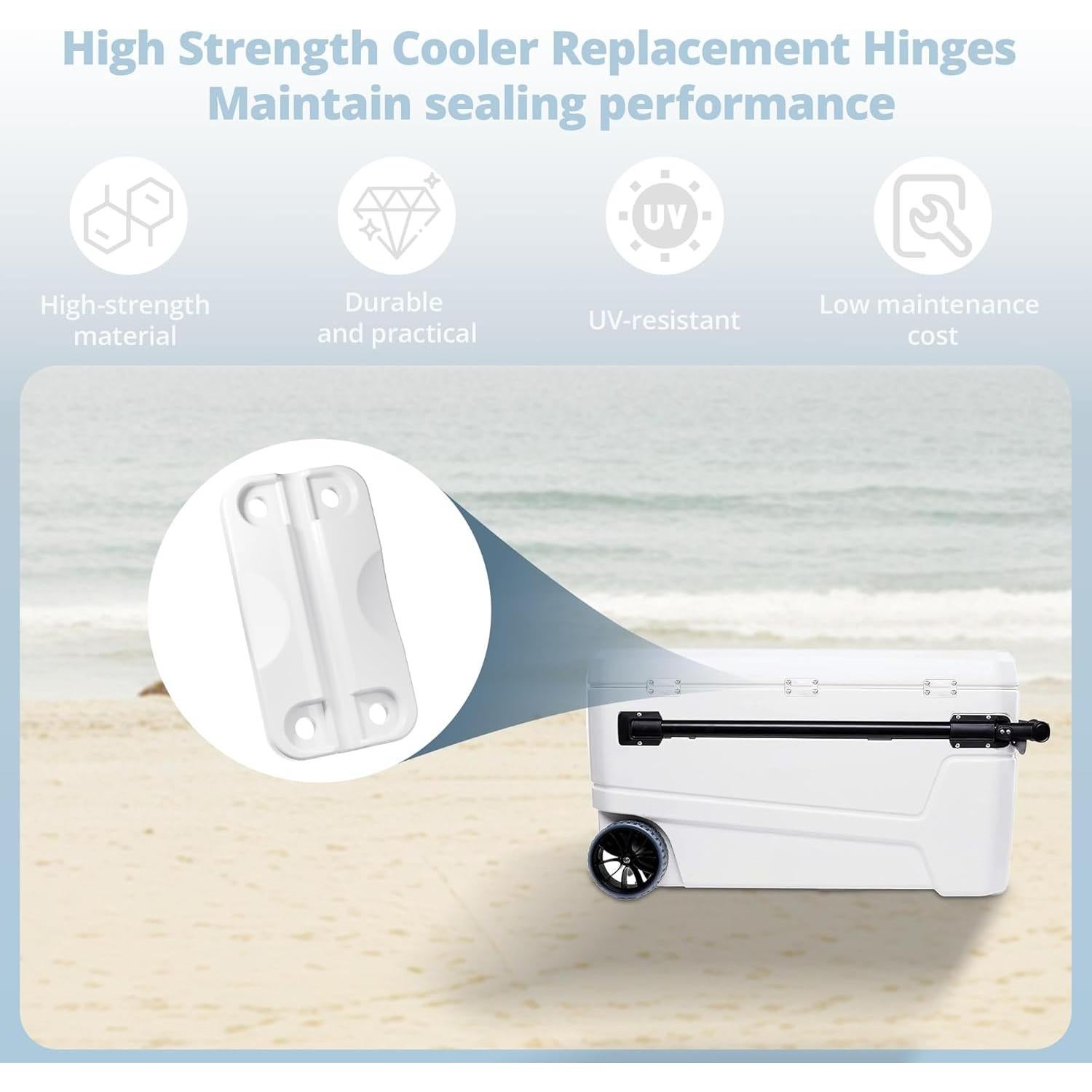 Bisagras de Cooler HQAPR para Neveras Igloo 25-165 Qt - Paquete de 3