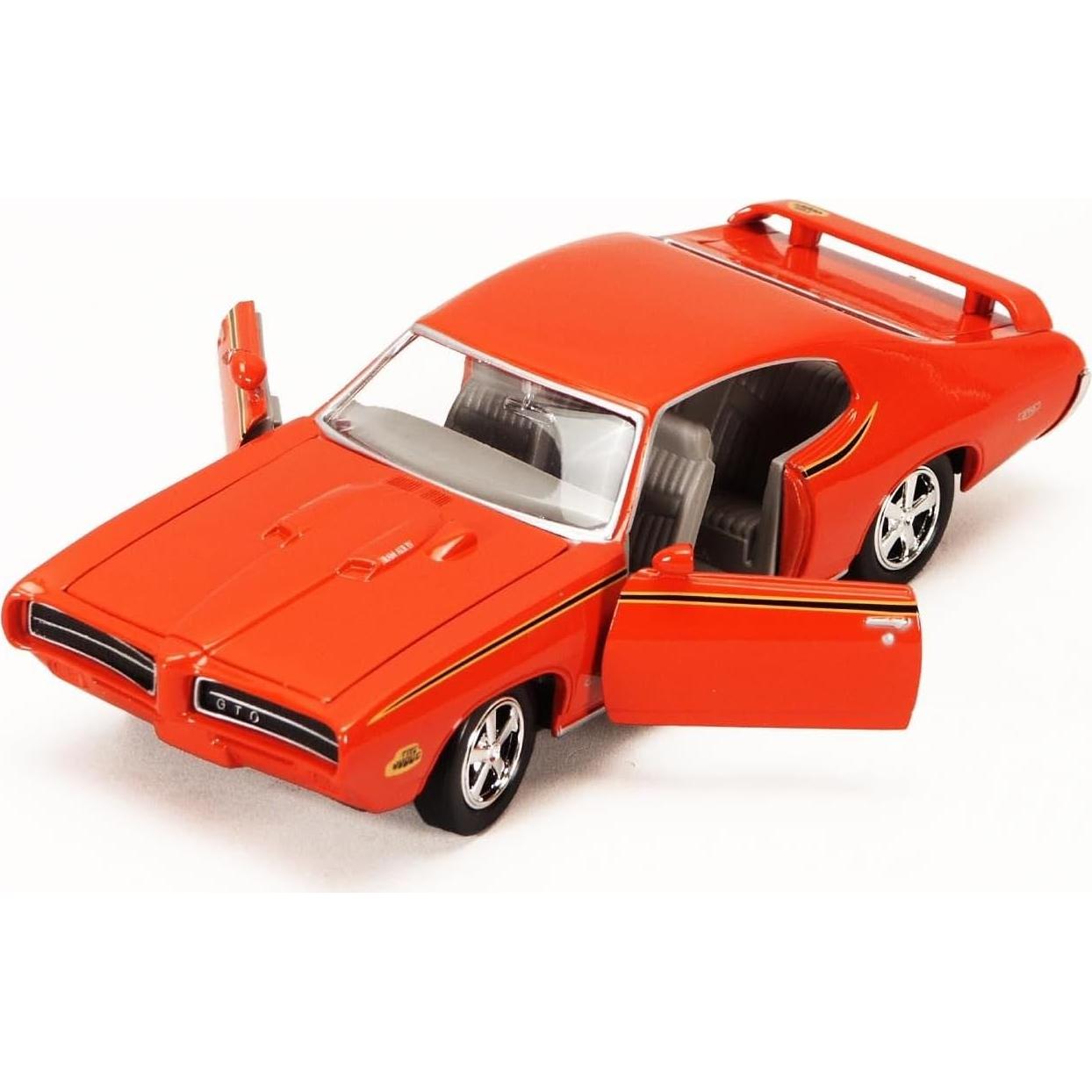 Motormax 1969 Pontiac GTO Naranja 1:24 Diecast Detallado