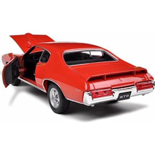 Motormax 1969 Pontiac GTO Naranja 1:24 Diecast Detallado