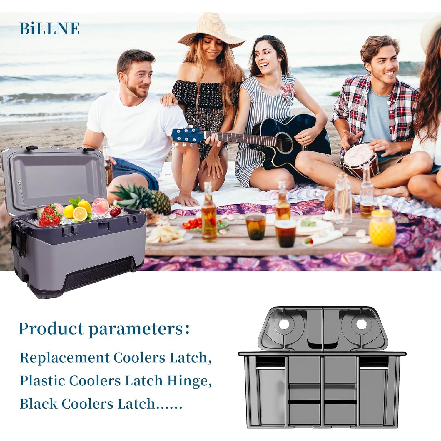 Bisagras de Repuesto BiLLNE para Coolers Igloo 25, 52, 72 Qt