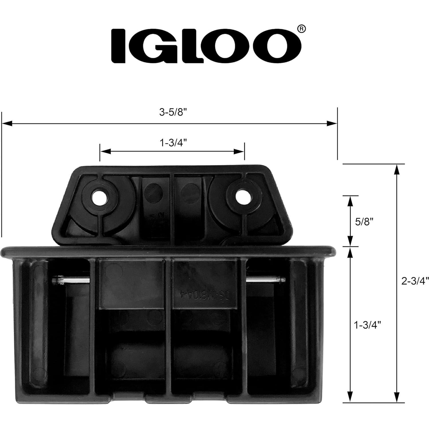 Bisagra Igloo para Enfriadores BMX 25, 52, 72 Qt, Plástico Negro