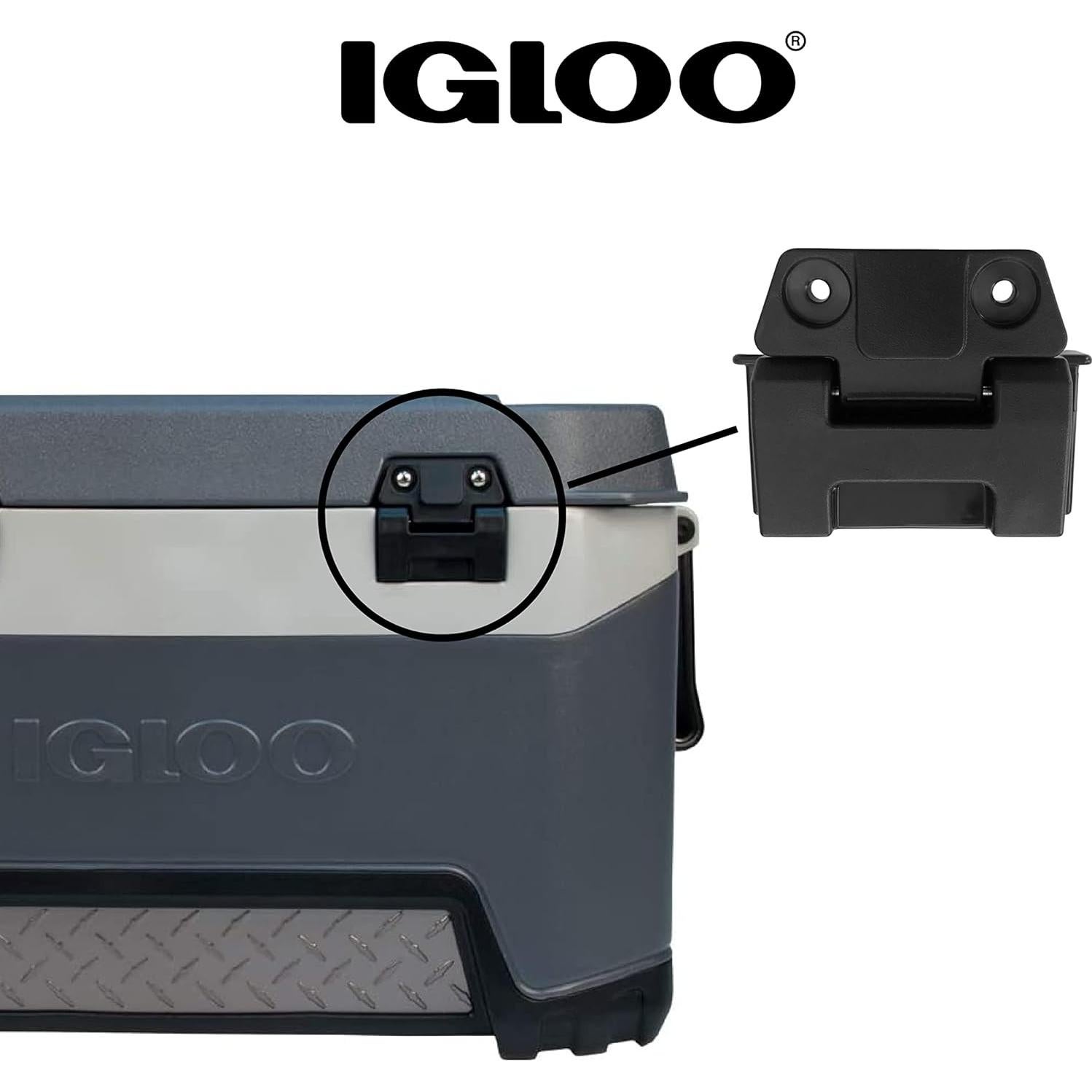 Bisagra Igloo para Enfriadores BMX 25, 52, 72 Qt, Plástico Negro