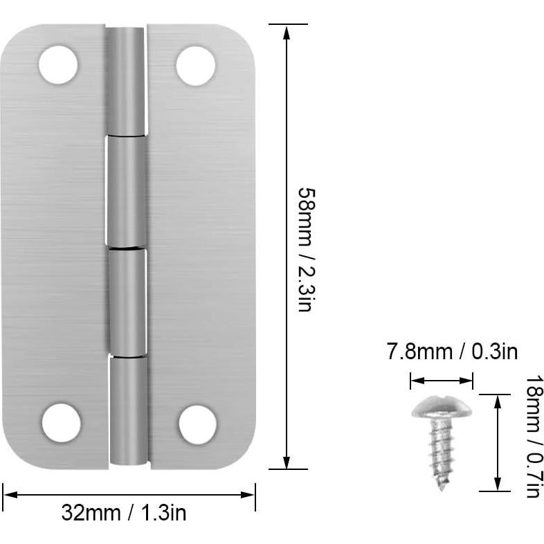 Bisagras de Cooler Picowe 6 Pack Acero Inoxidable 6.1x3.3cm