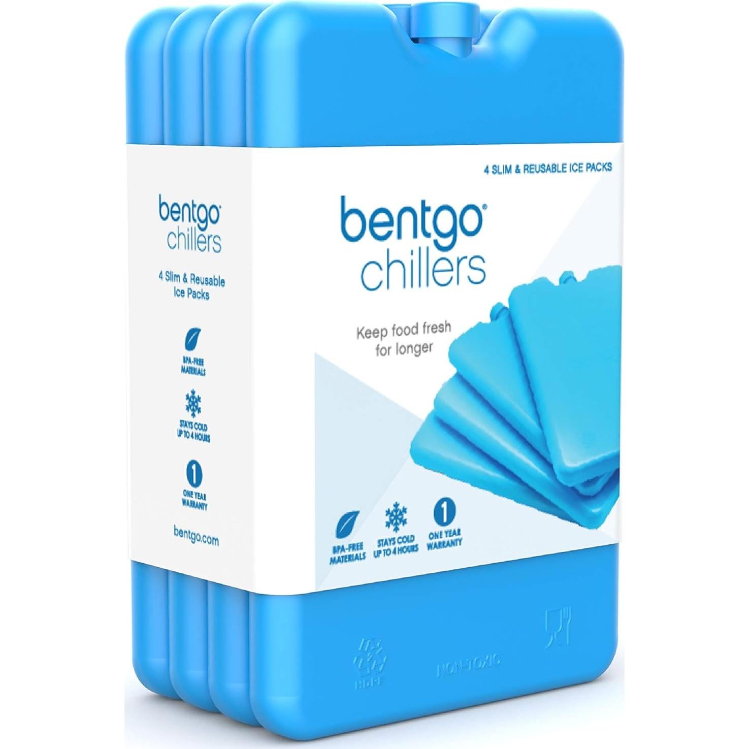 Paquete de Hielo Ultra-Fino Bentgo - 4 Unidades Azul