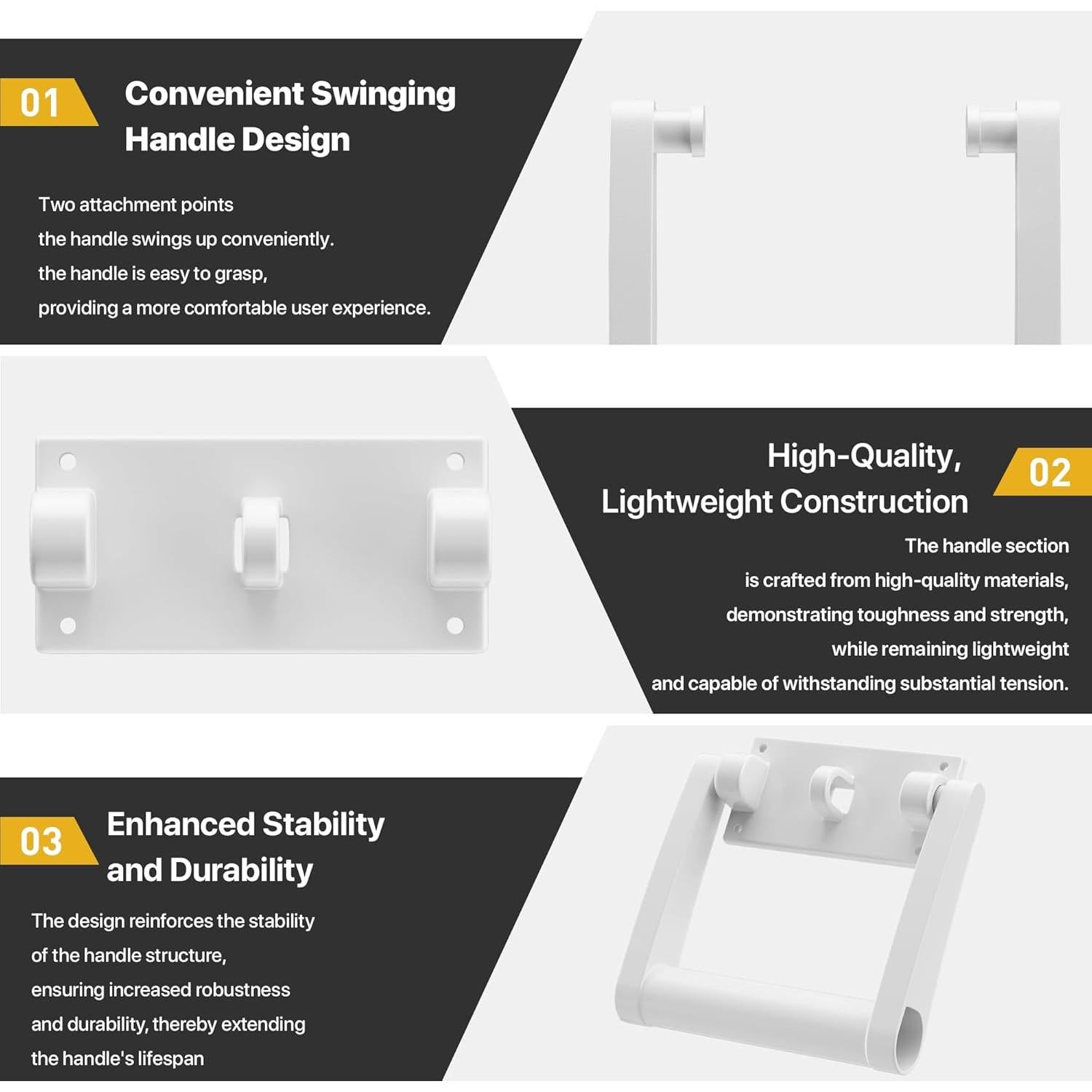 21025 Replacement Handles for Coolers,Compatible with 90-100 Qt Coolers，High Strength Plastic Handles & Screws Replacement Parts-2 Pack