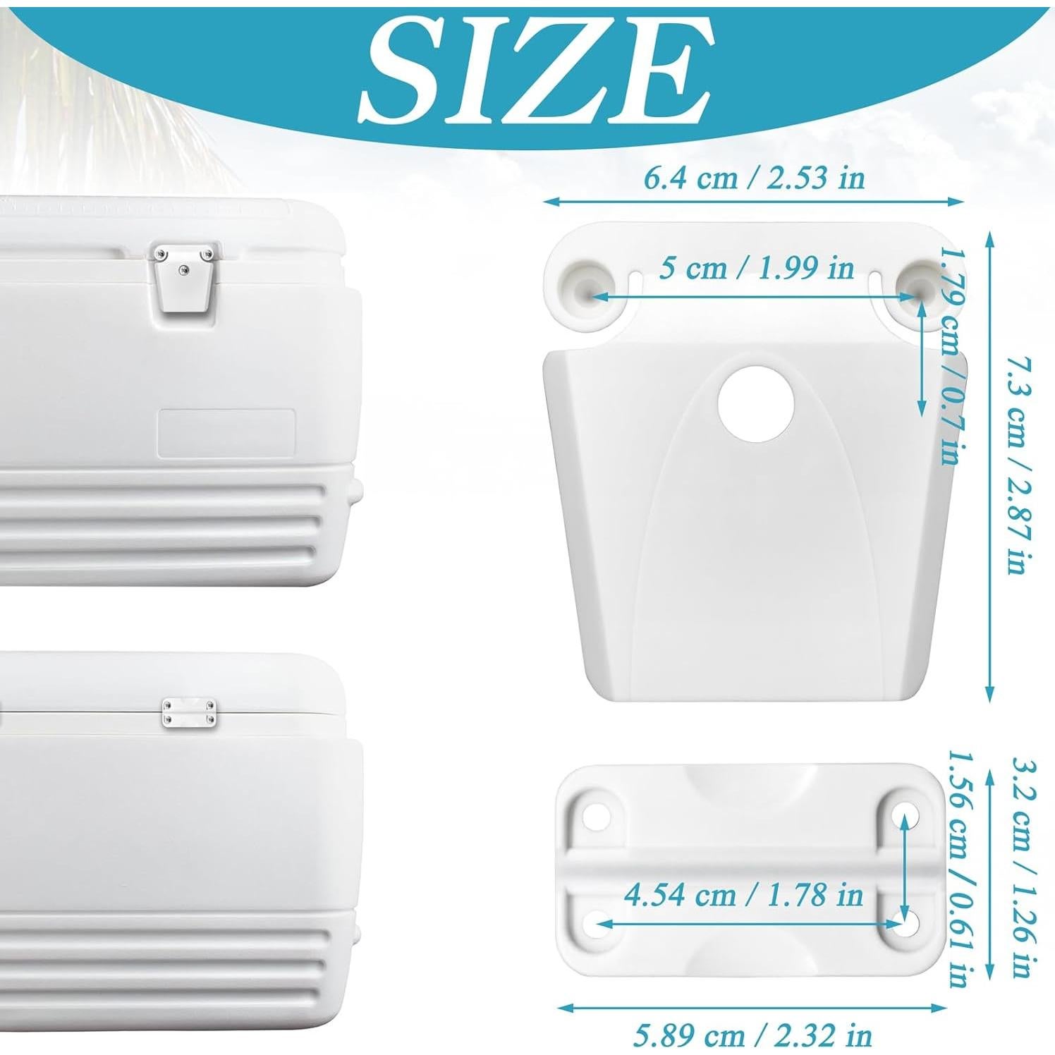 Kit de Bisagra y Pestillo Niuohoy para Enfriador Igloo - 2 Pestillos y 3 Bisagras