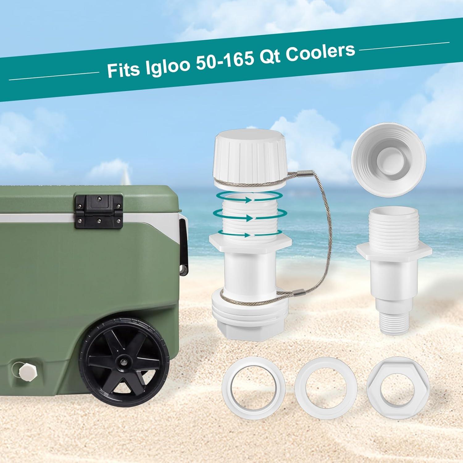 Tapón de Drenaje HQAPR Rosado Acero Inoxidable para Enfriadores 50-165 Qt