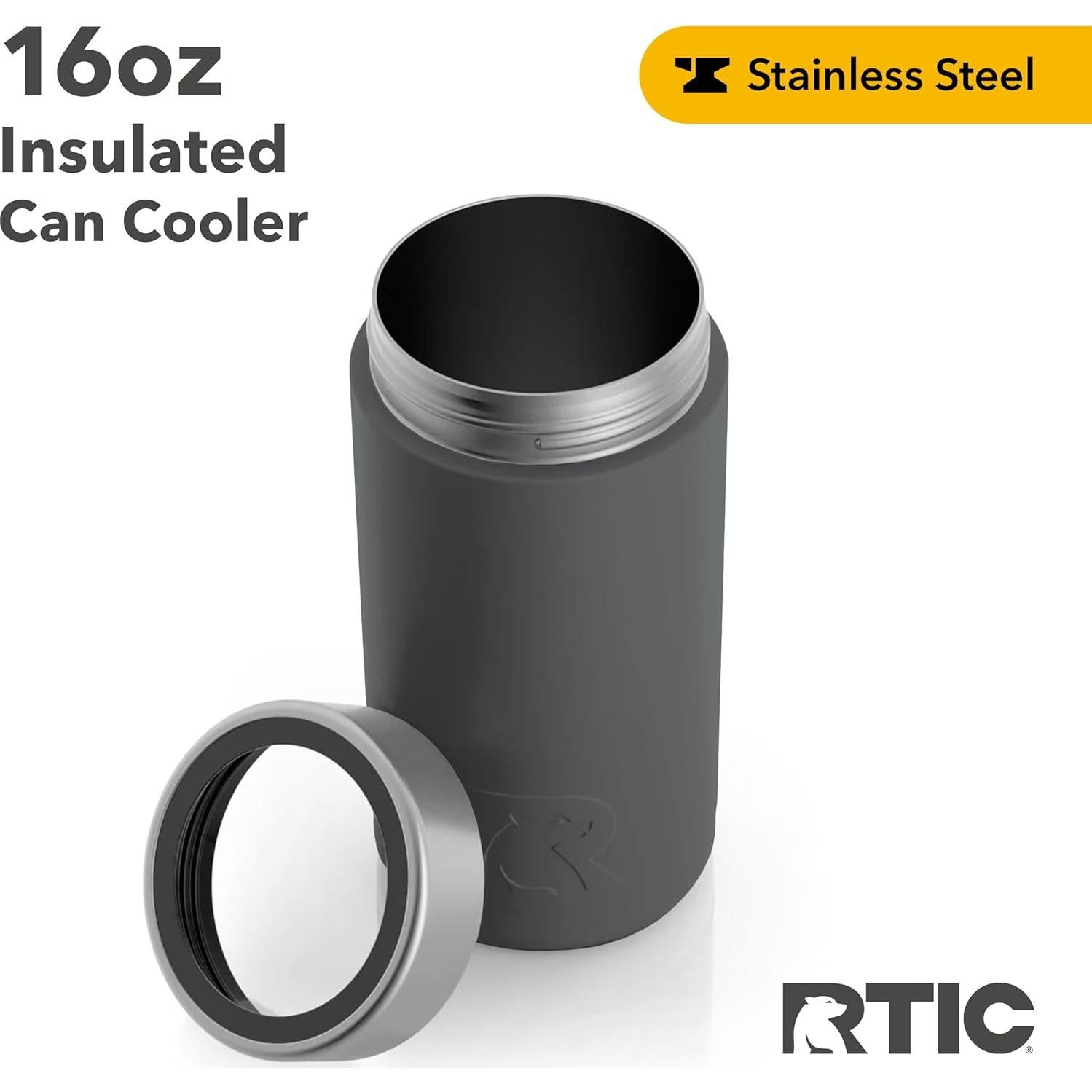 Enfriador de Latas RTIC Craft 16 oz Acero Inoxidable Carbón
