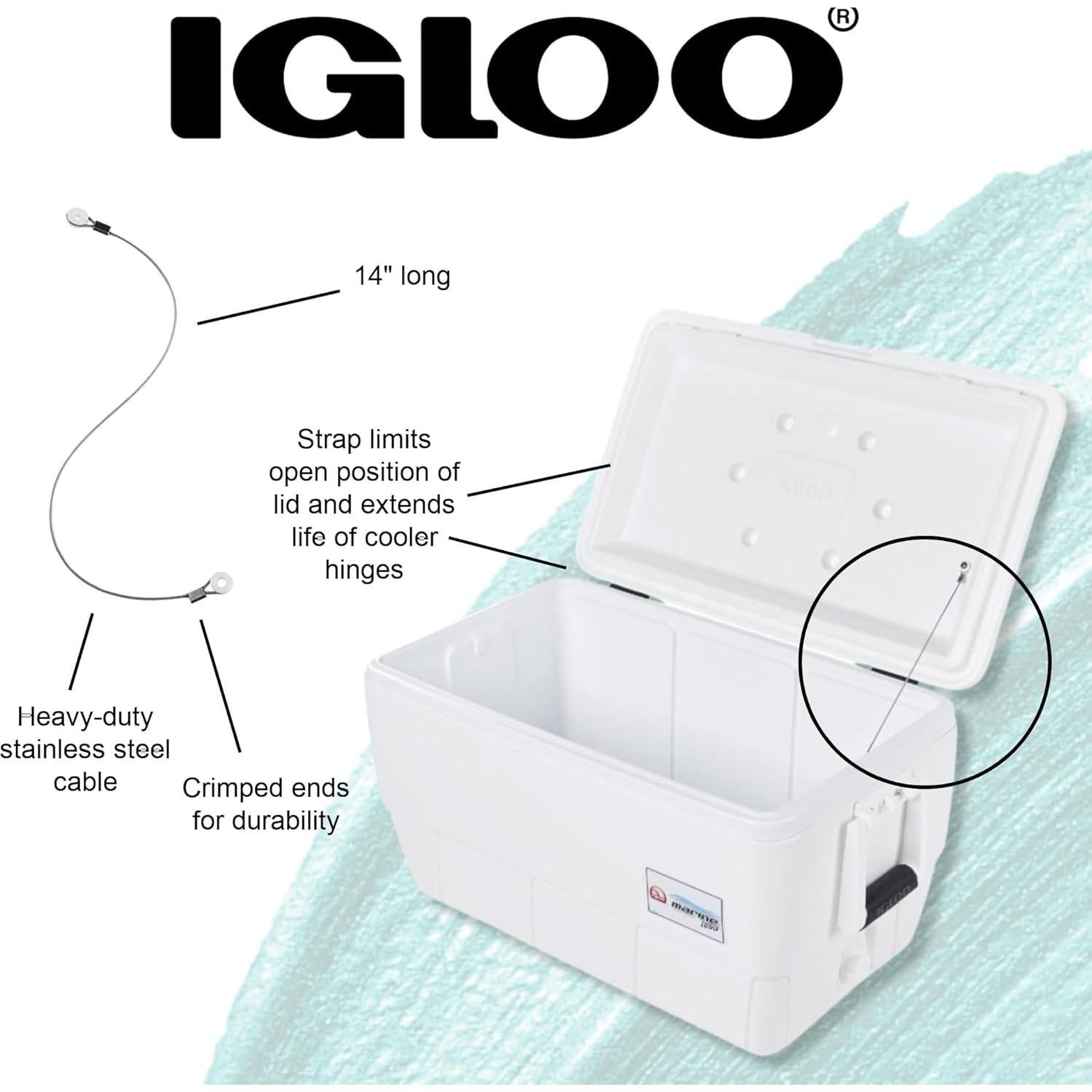 Correa de Tapa Igloo 35.56 cm Acero Inoxidable Reemplazo