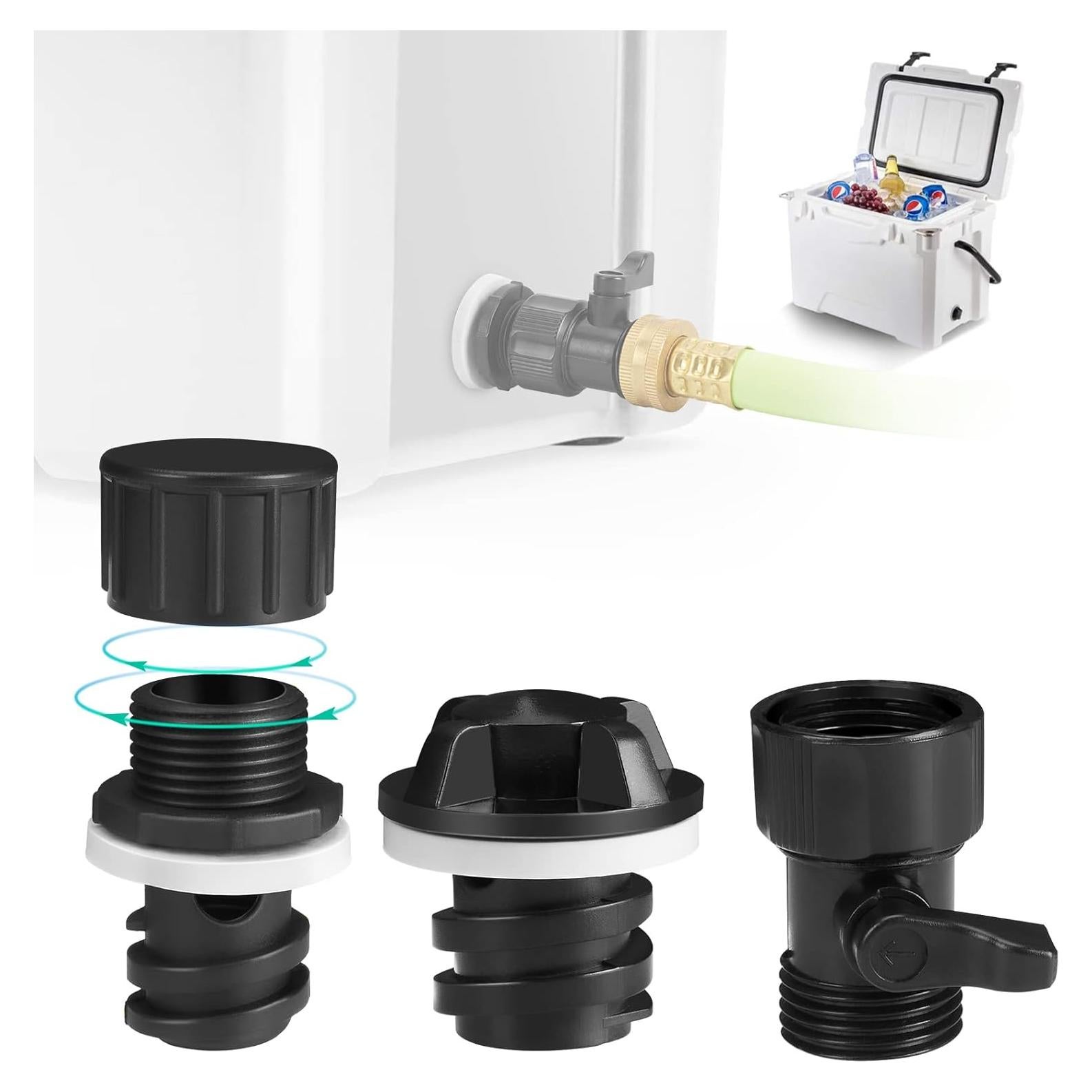 Conector de Manguera WADEO para Tapón de Drenaje Cooler YETI