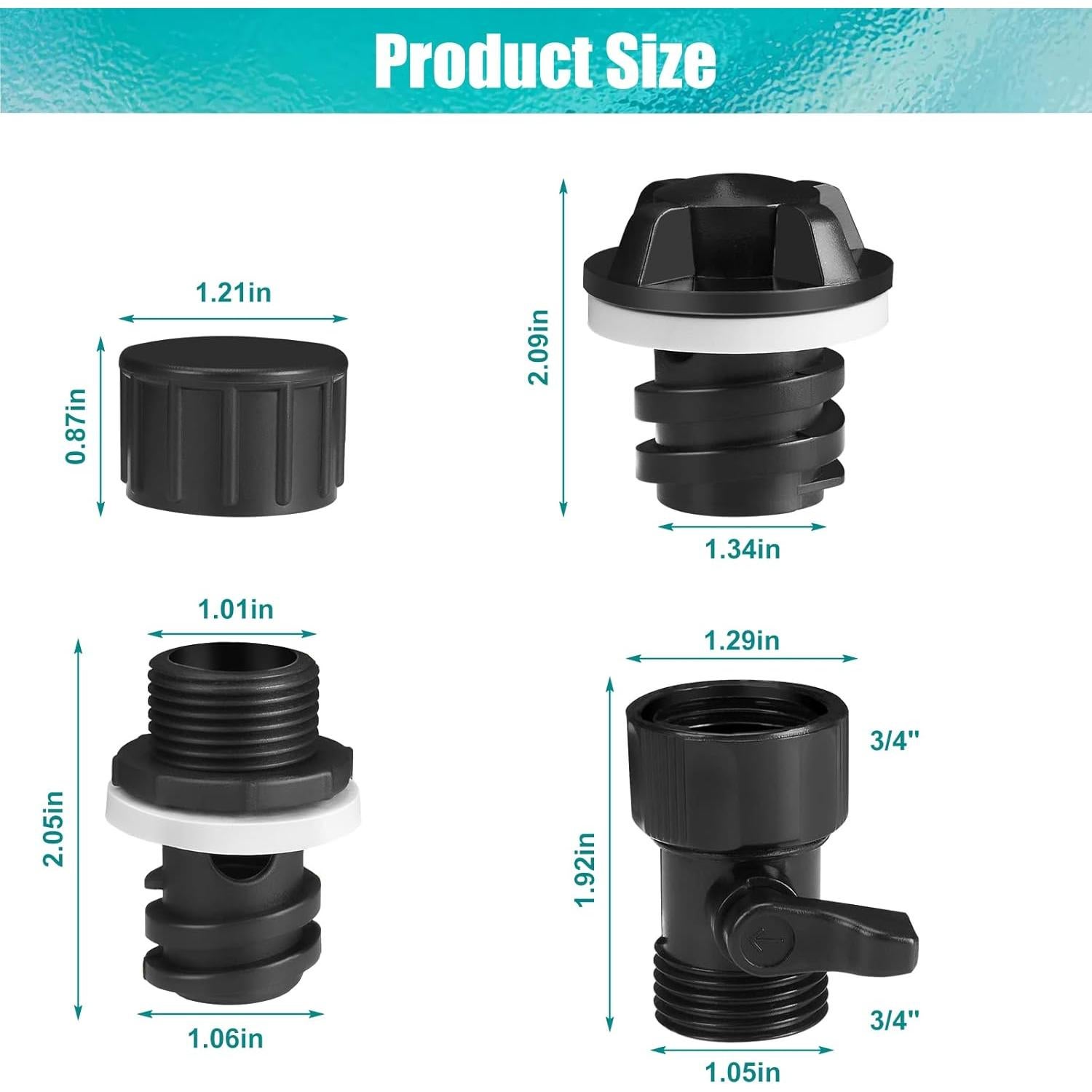 Conector de Manguera WADEO para Tapón de Drenaje Cooler YETI