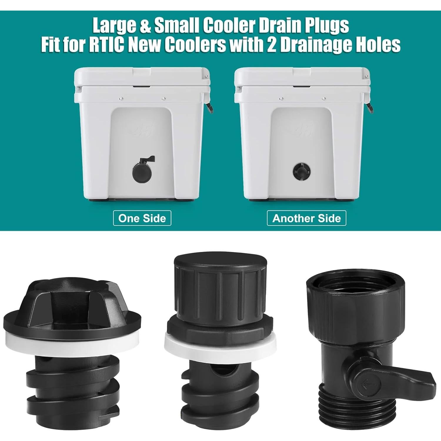 Conector de Manguera WADEO para Tapón de Drenaje Cooler YETI