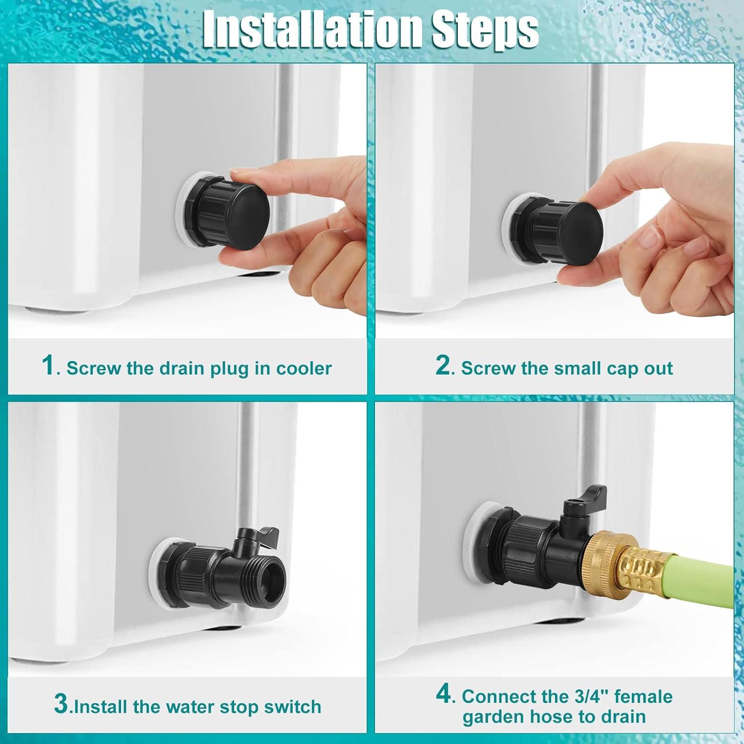 Conector de Manguera WADEO para Tapón de Drenaje Cooler YETI