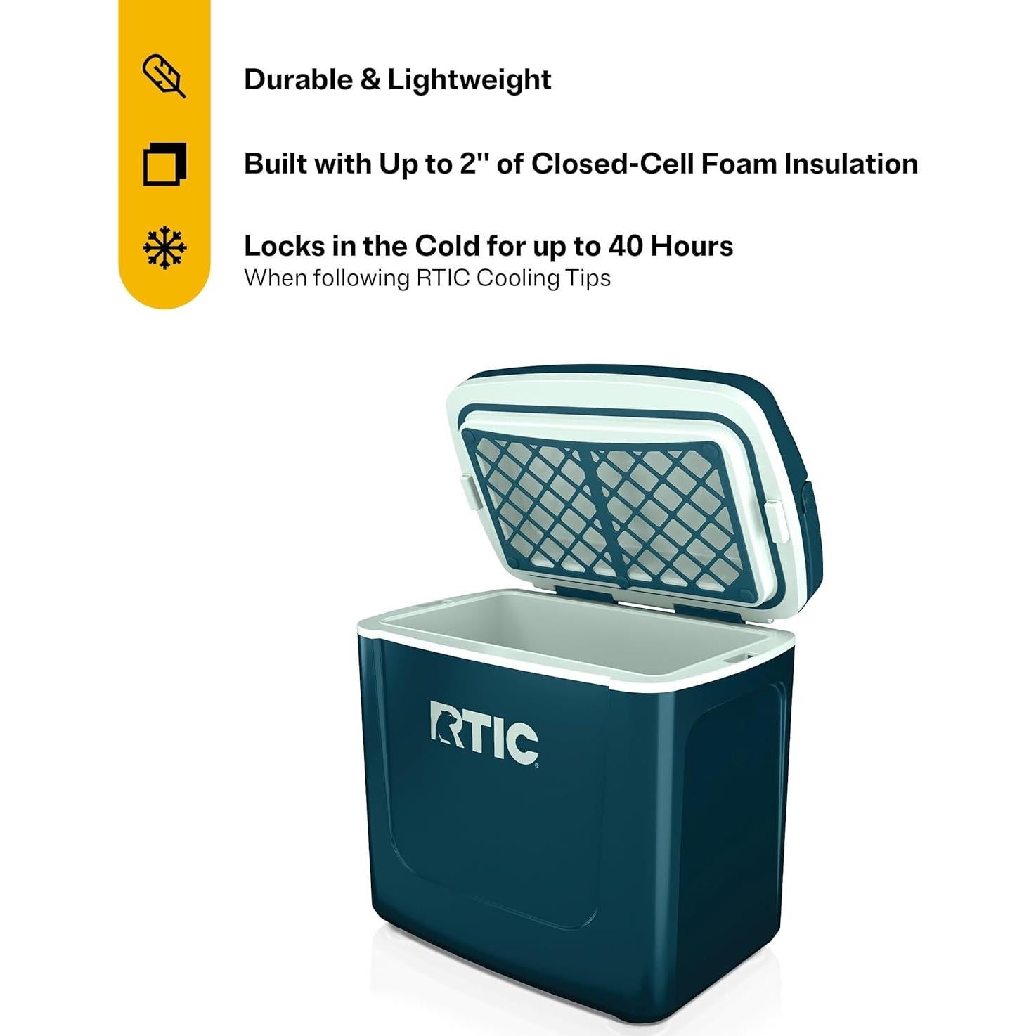 Enfriador Personal de Viaje RTIC 8 QT Aislado 12 Latas