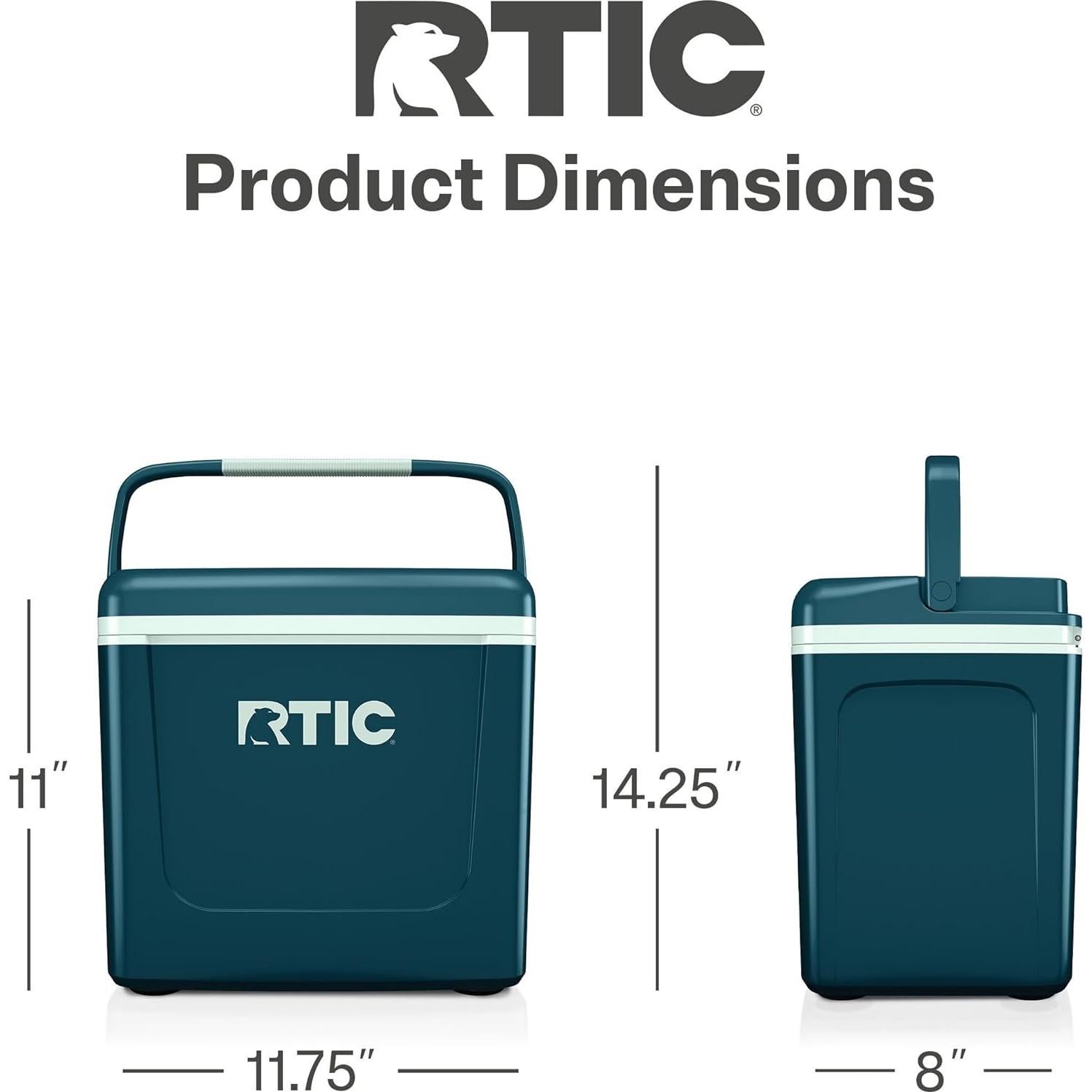 Enfriador Personal de Viaje RTIC 8 QT Aislado 12 Latas