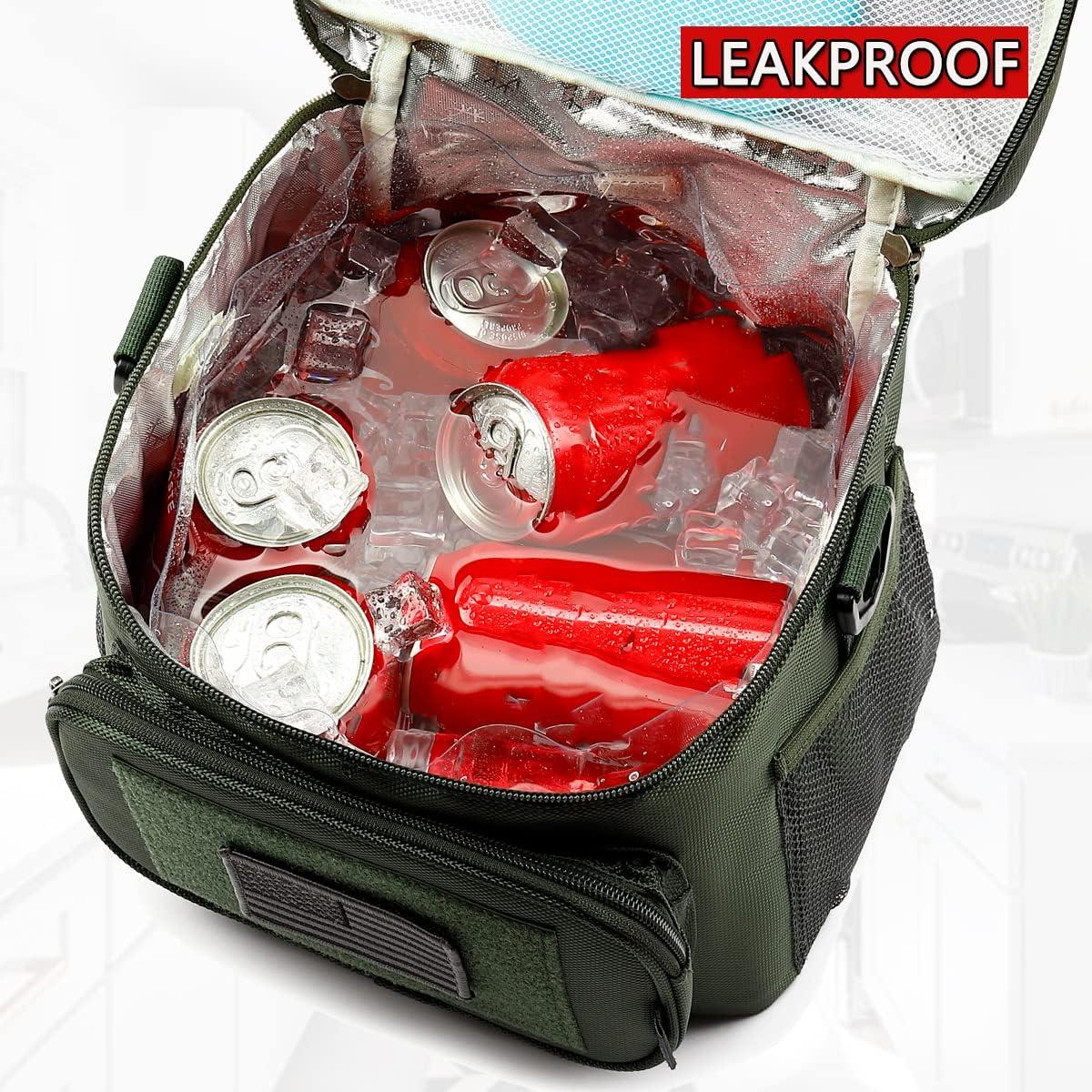 Bolsa de Almuerzo Táctica FlowFly Verde Militar Aislada 11.5L