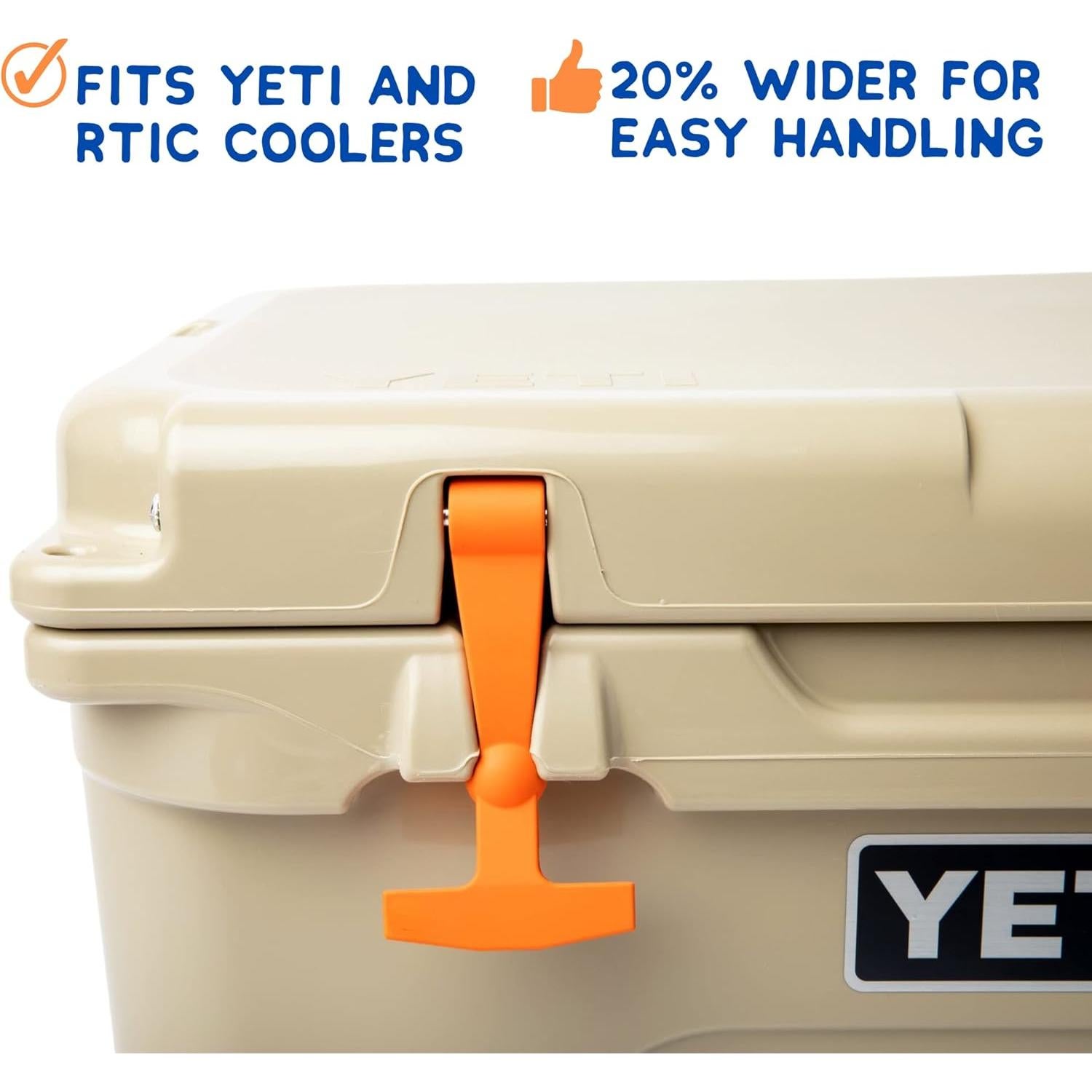 Kit de Pestillos y Asas de Cuerda YETI RTIC Naranja Brillante