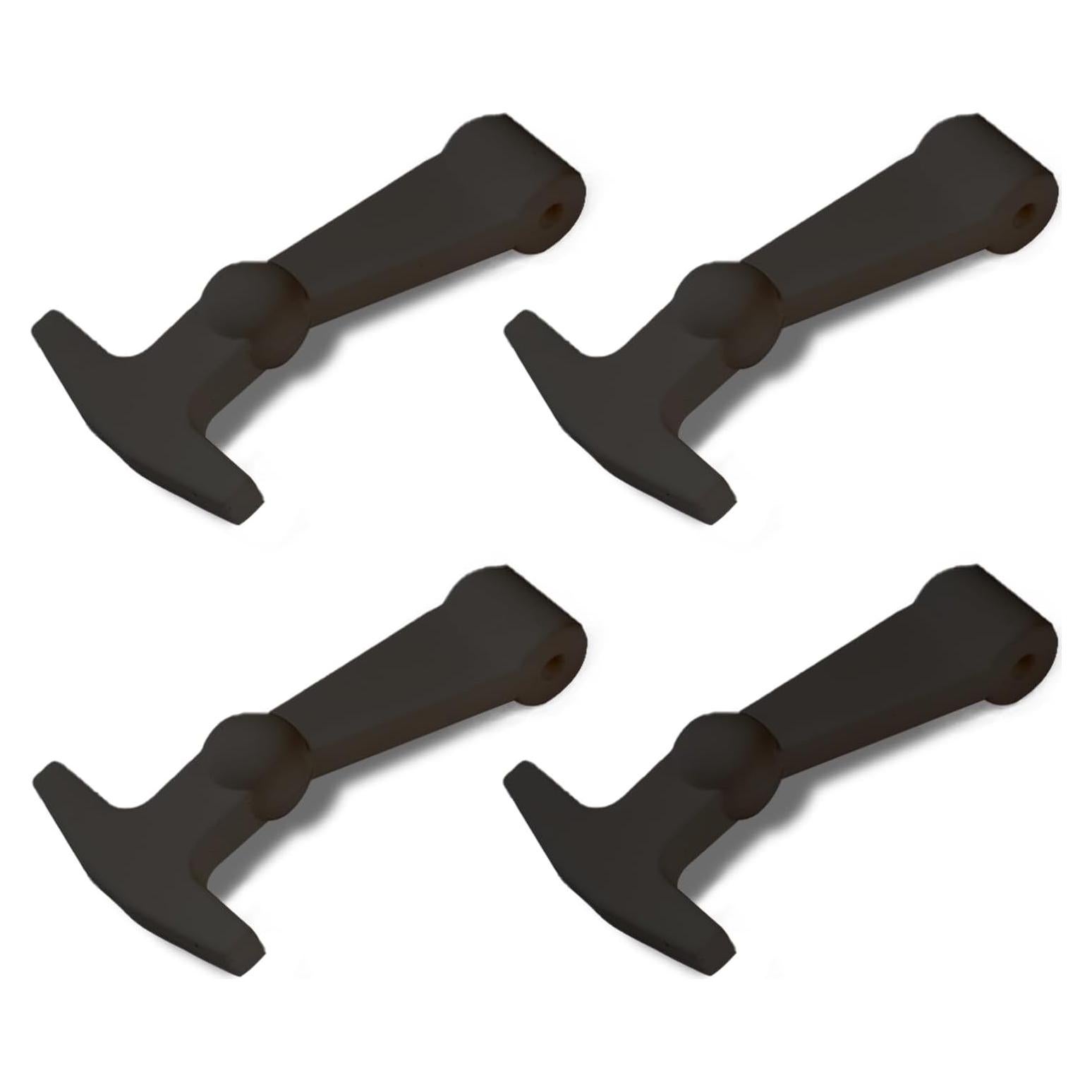 Pestillos de Nevera Fanshuge 4Pack Goma Duradera Negro