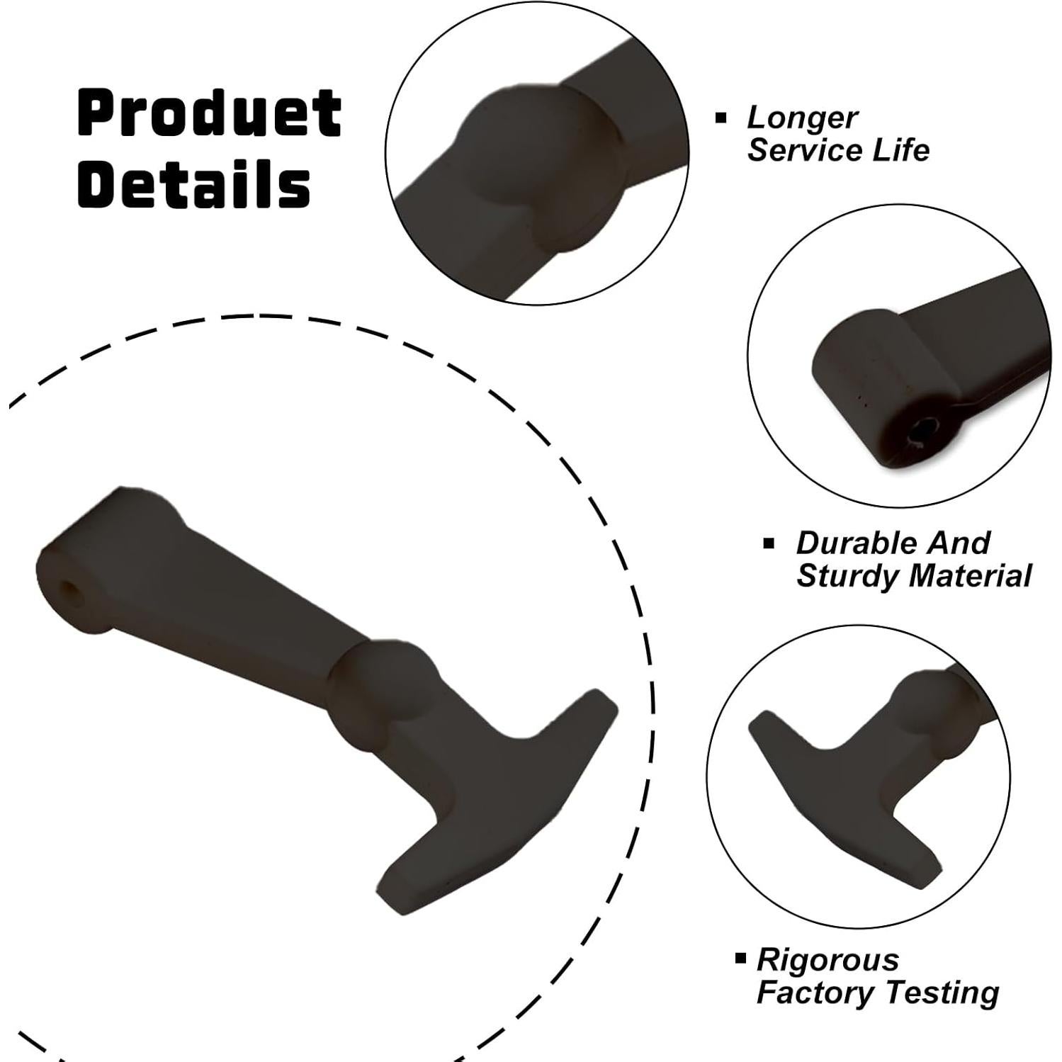 Pestillos de Nevera Fanshuge 4Pack Goma Duradera Negro