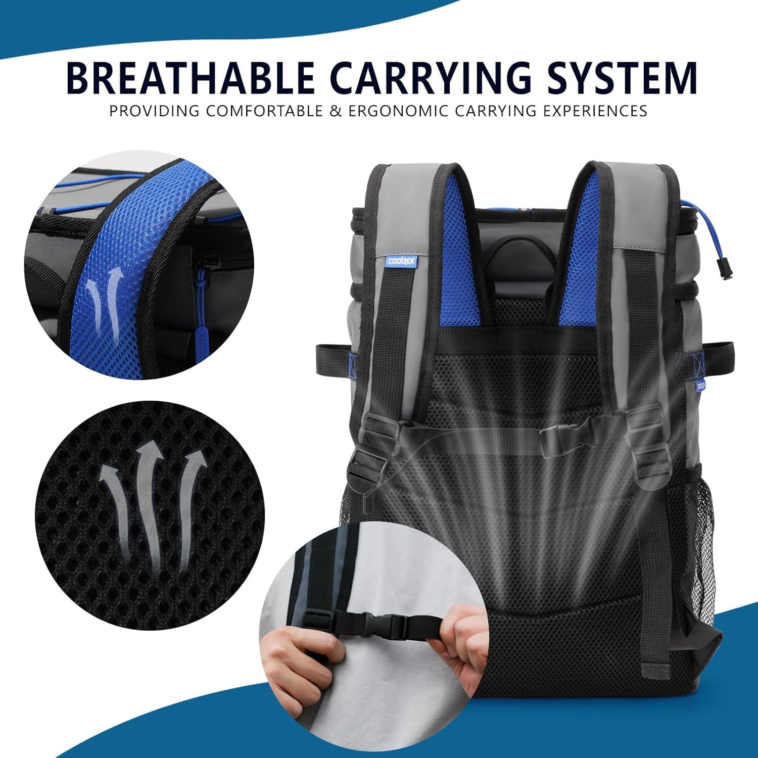 Mochila Enfriadora COOLREX 36 Latas Impermeable 22.7L