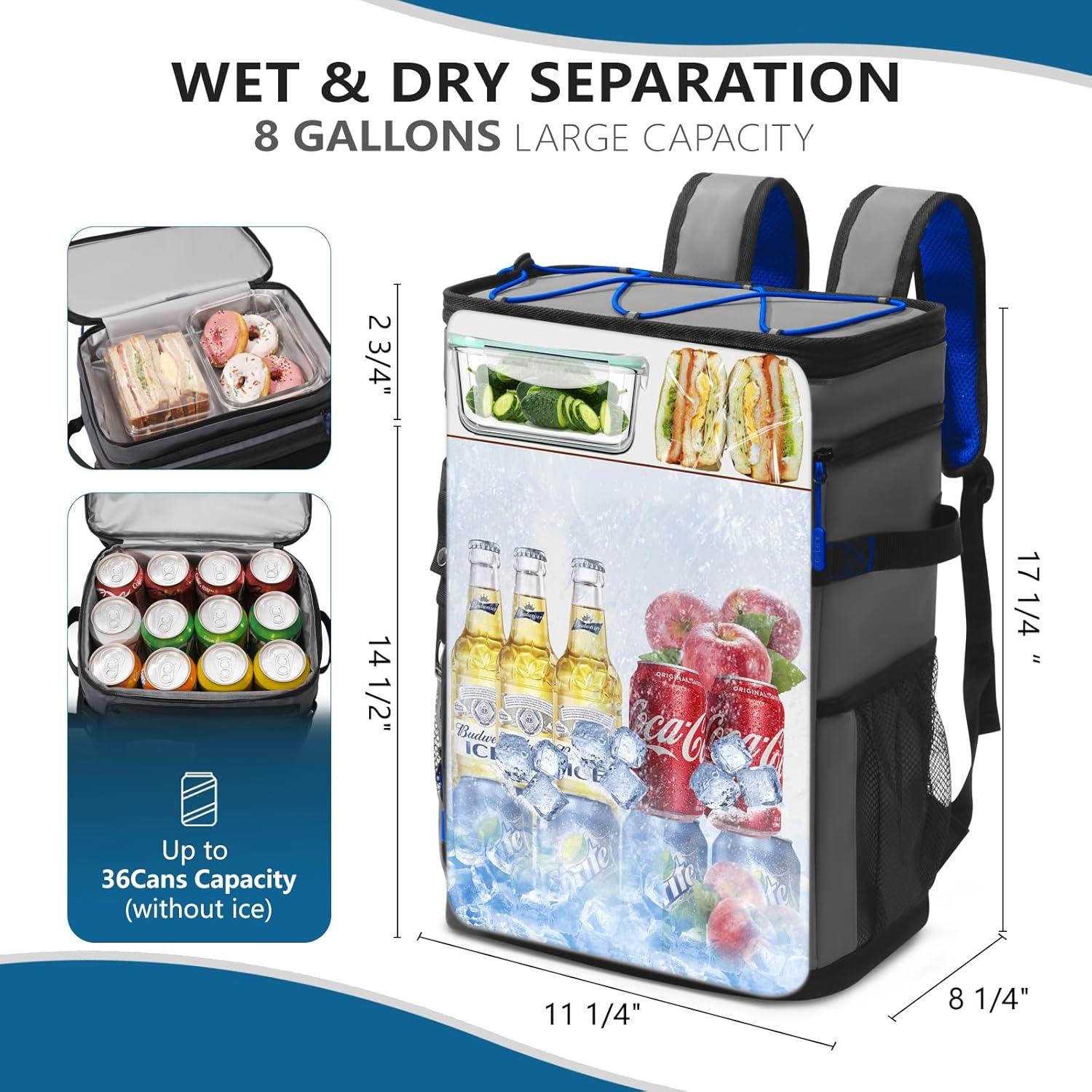 Mochila Enfriadora COOLREX 36 Latas Impermeable 22.7L