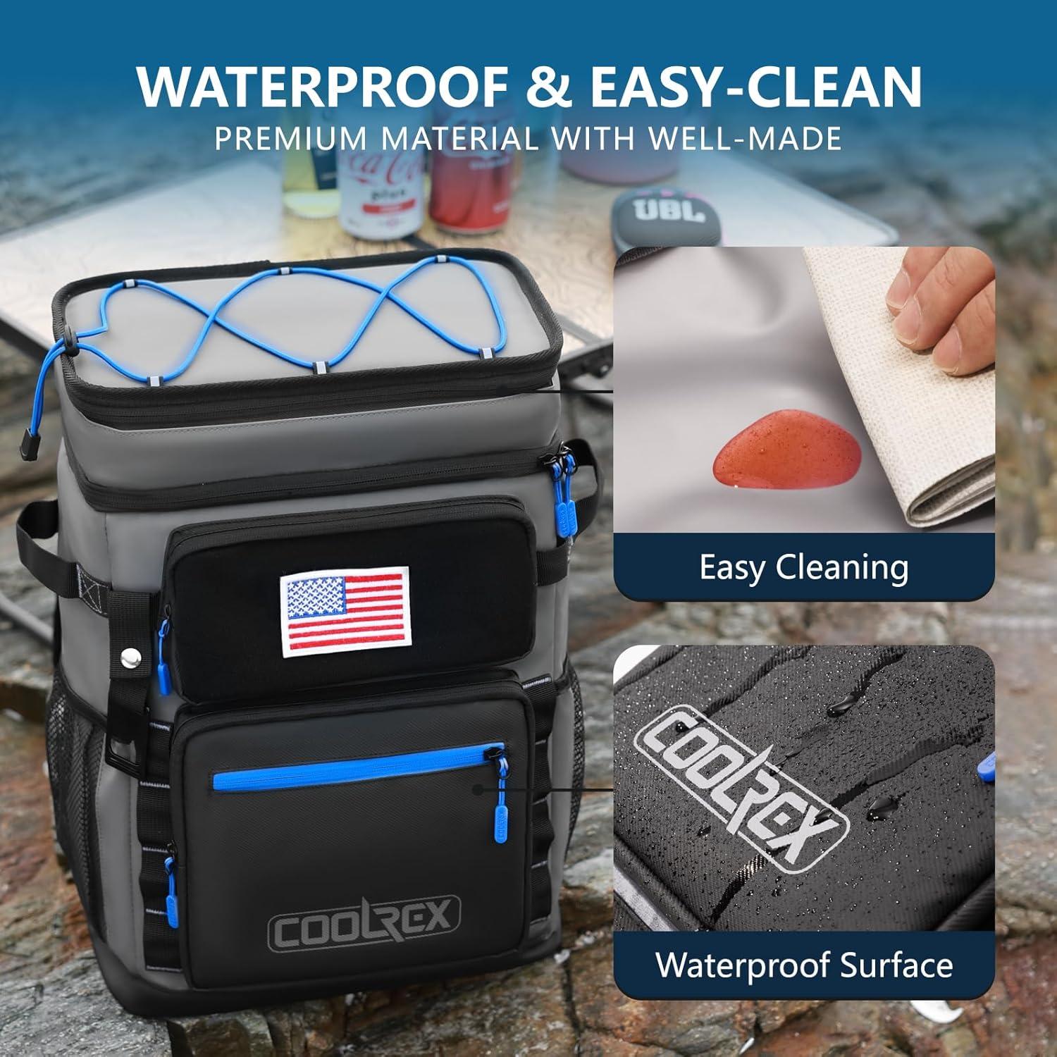 Mochila Enfriadora COOLREX 36 Latas Impermeable 22.7L