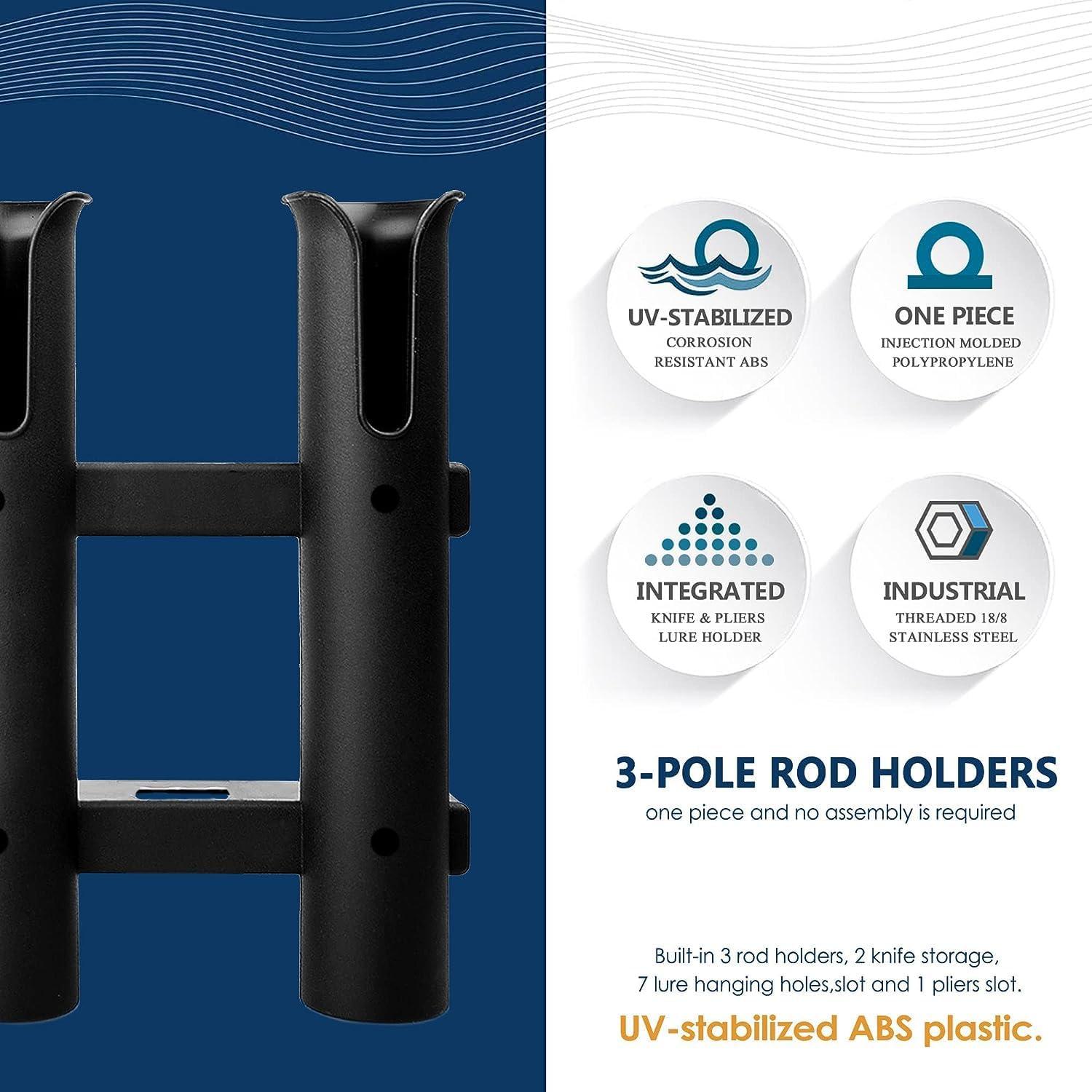 Soporte para 3 cañas de pescar YUSOVE para enfriadores