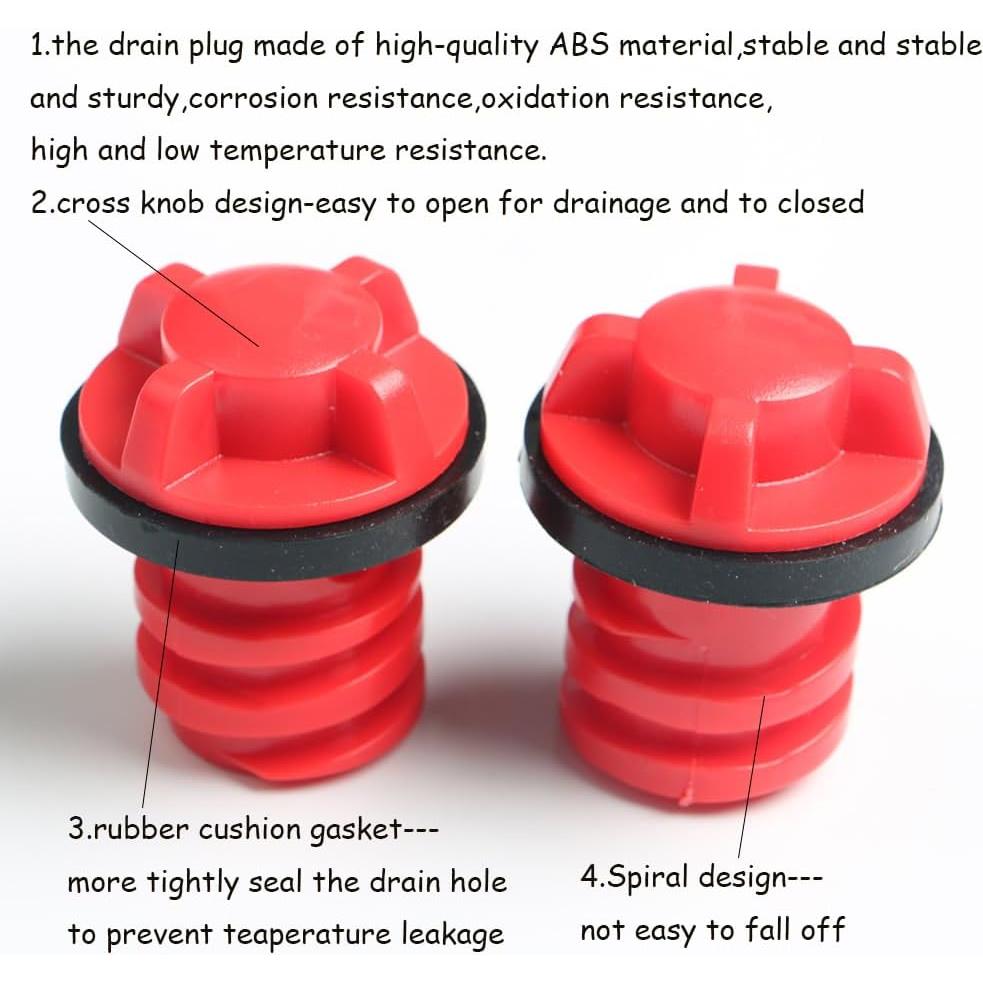 Tapones de Drenaje para Cooler XBwhoz - 2 Piezas a Prueba de Fugas