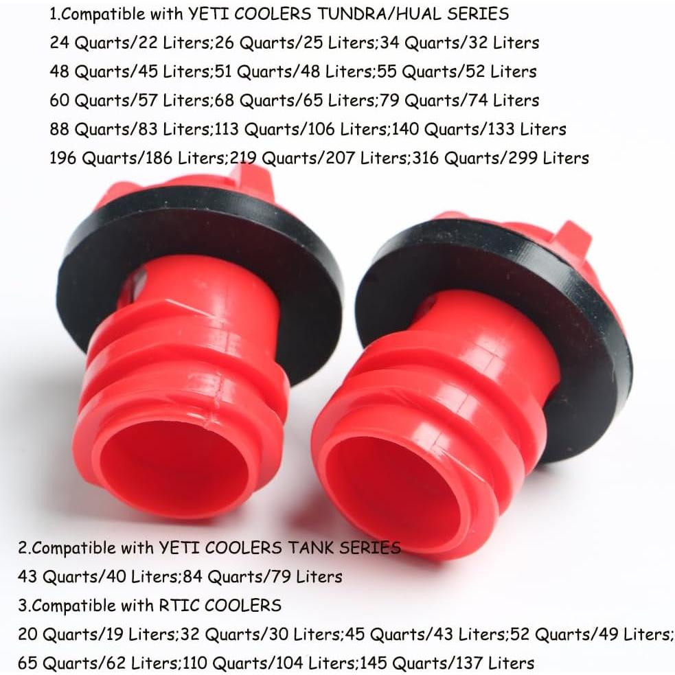 Tapones de Drenaje para Cooler XBwhoz - 2 Piezas a Prueba de Fugas
