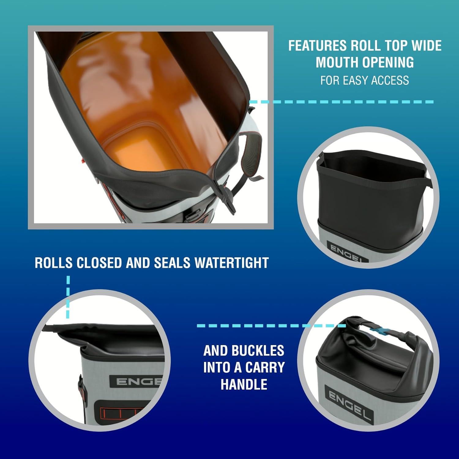 Mochila Enfriador Engel BP25 25 Cuartos Gris Lima