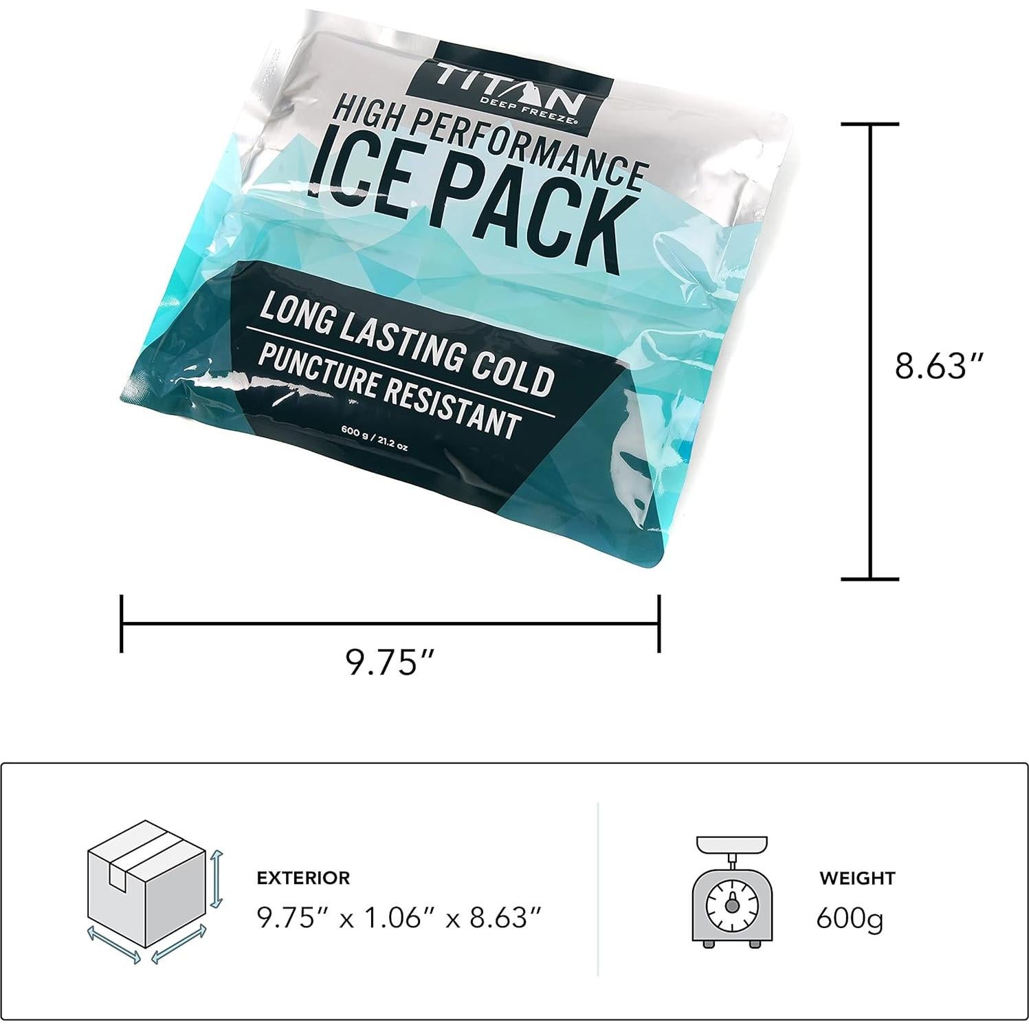 Paquete de Hielo Reutilizable Titan by Arctic Zone 600g - Gel No Tóxico