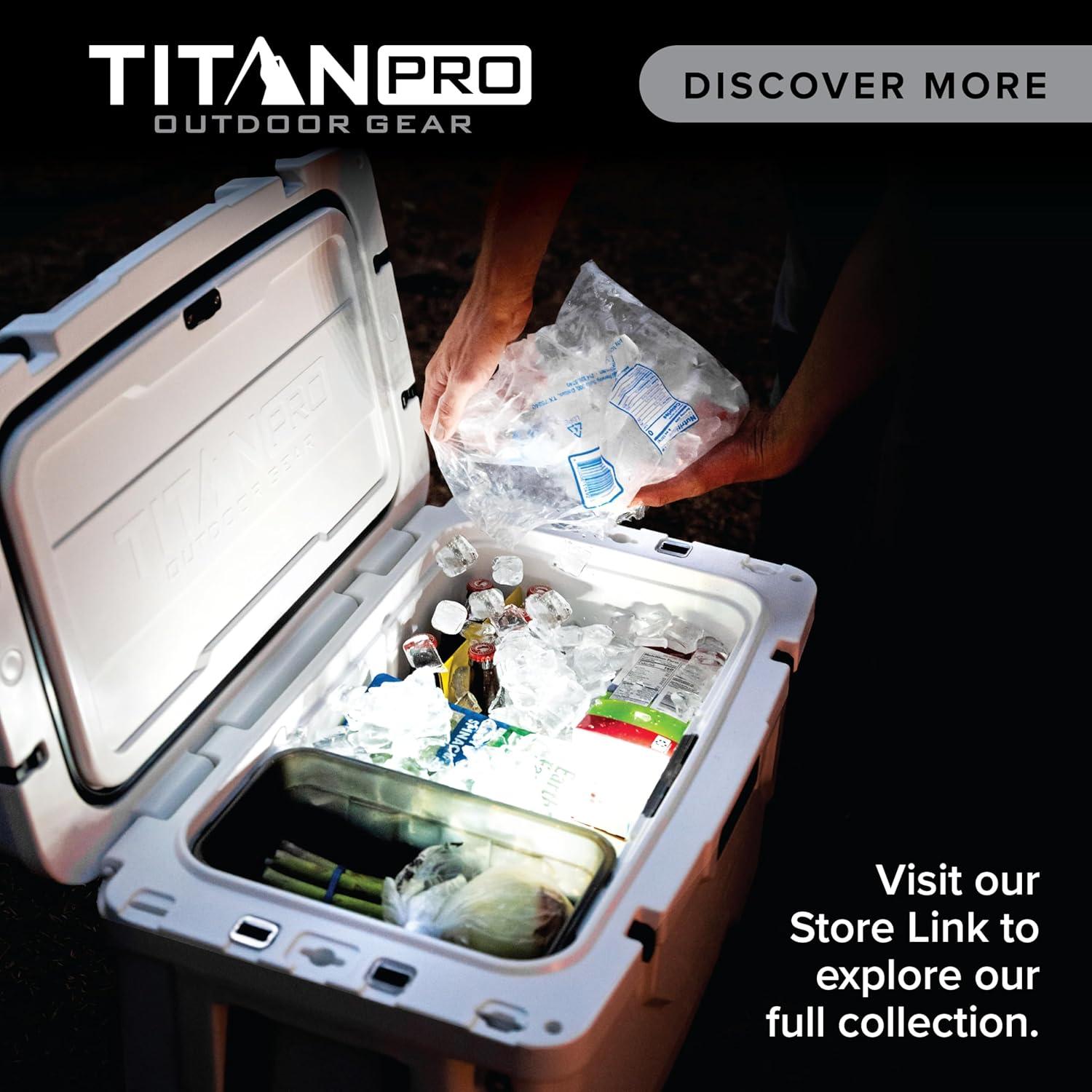 High Performance Ice Chest - 55 Quart Capacity - Hard Cooler with Interior LED Light, Dry Bin, Ice Saver Performance Booster and Microban Protection - Arctic White