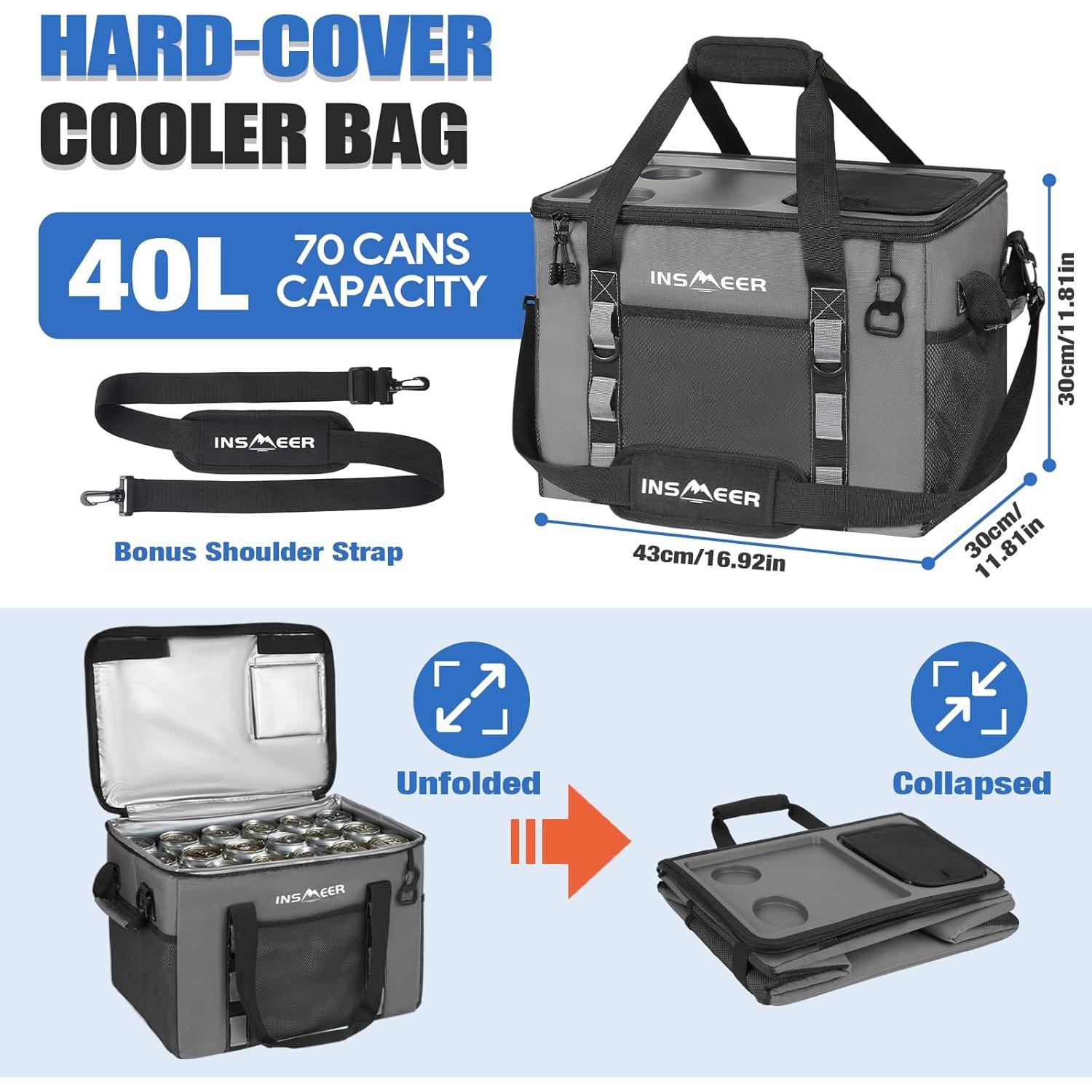 Bolsa Térmica INSMEER 40L Plegable Aislada Impermeable