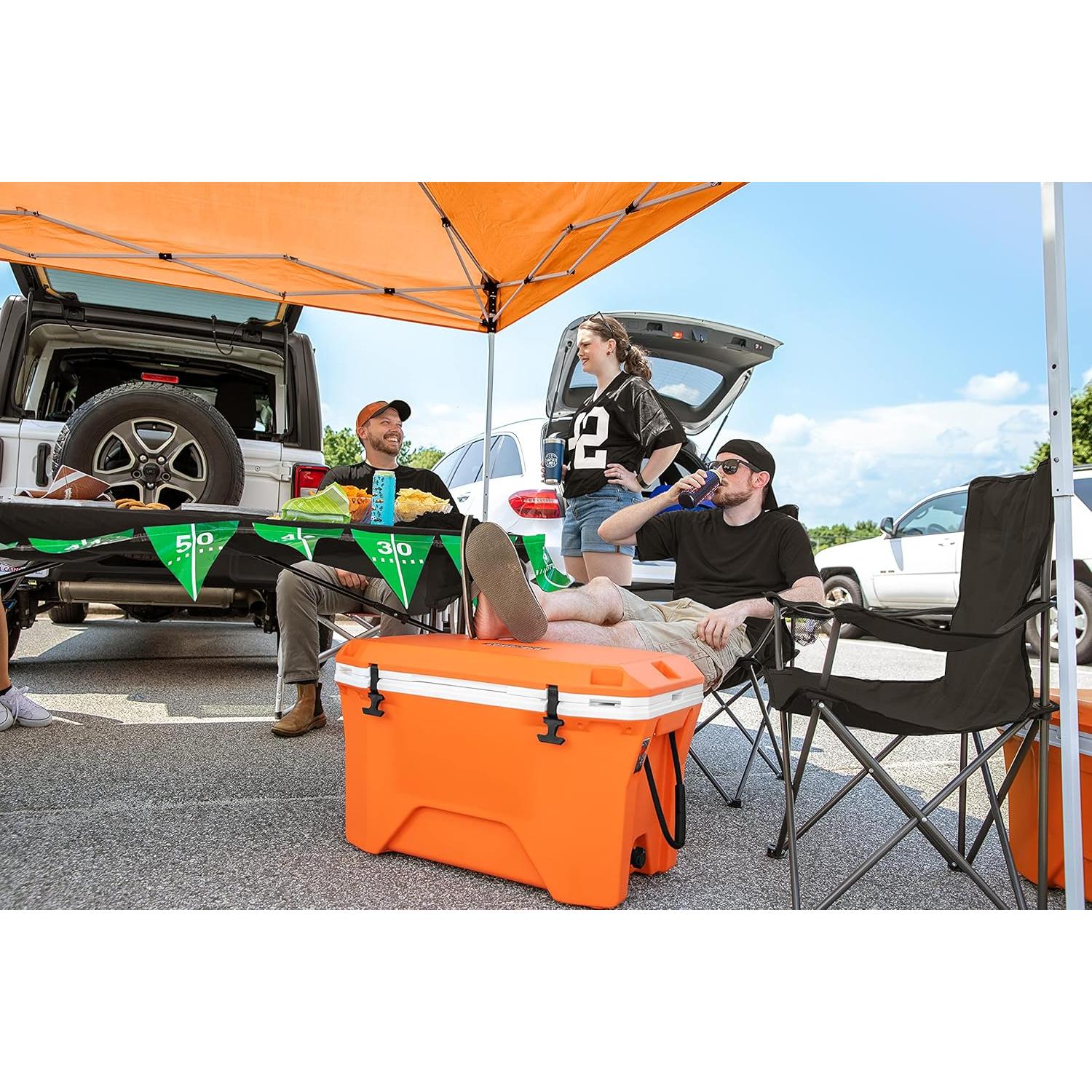 Enfriador Camco Currituck 30 Qt Mandarina y Blanco - 10 Días de Hielo