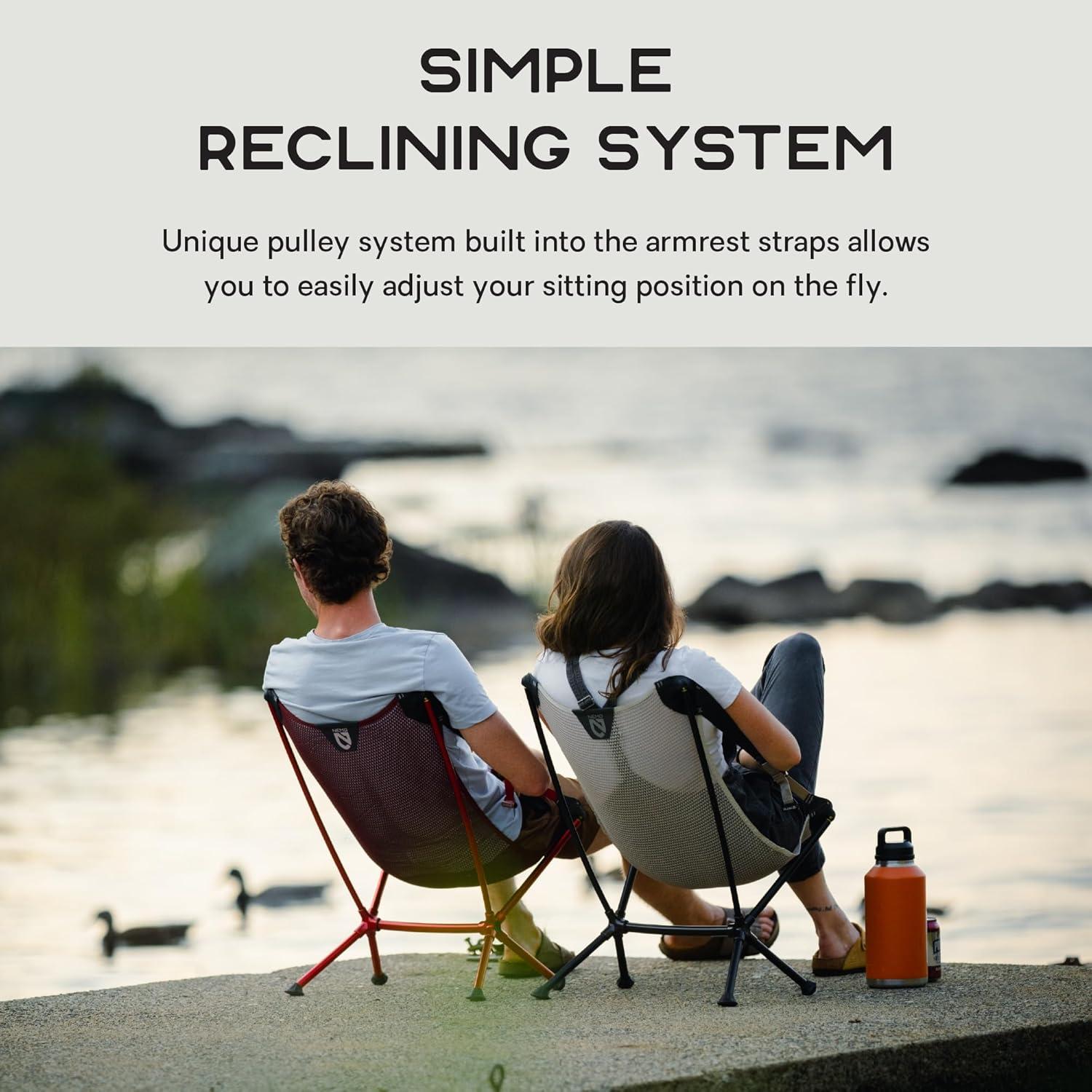 Silla de Camping Reclinable NEMO Moonlite - Gris Pelícano - 0.85 kg