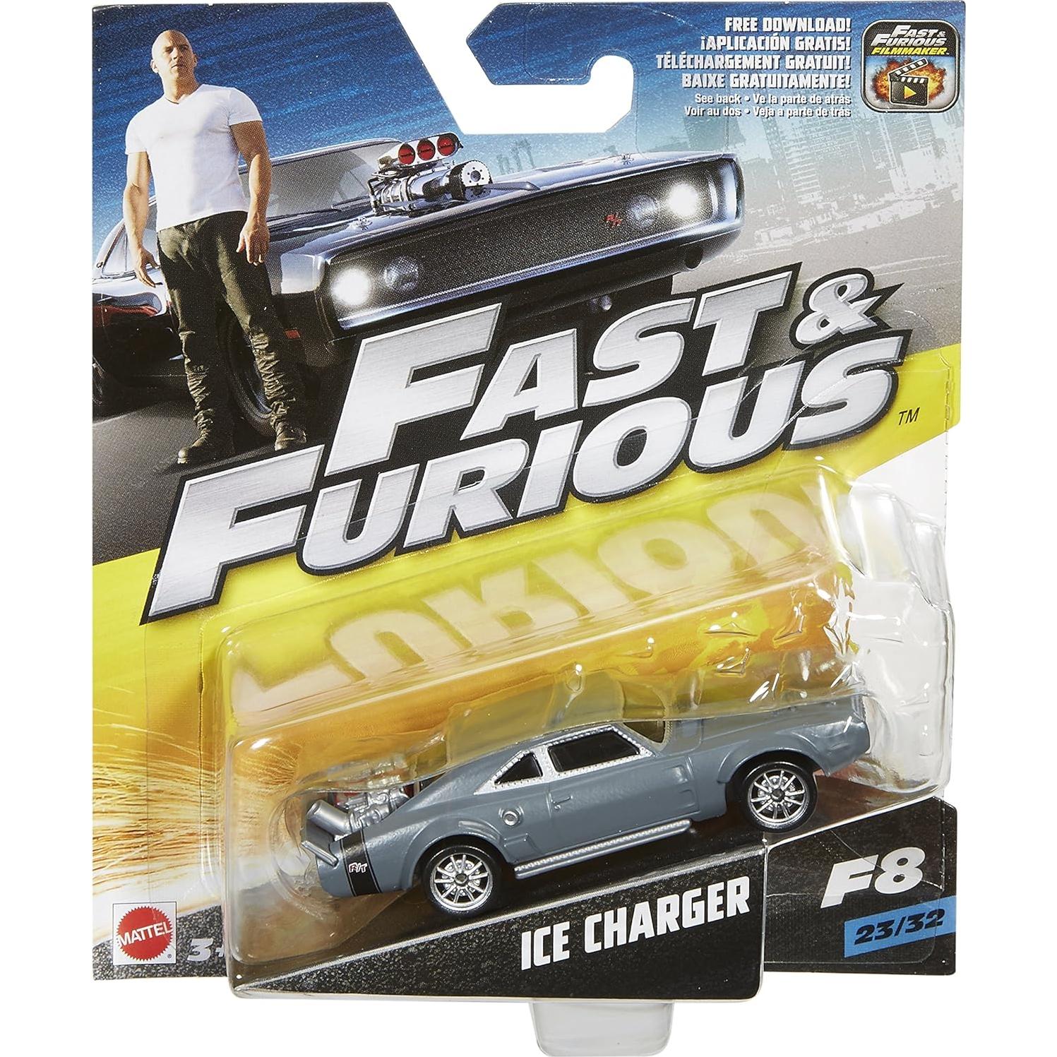 Coche Rápido y Furioso Mattel Ice Charger 1:55 Metal