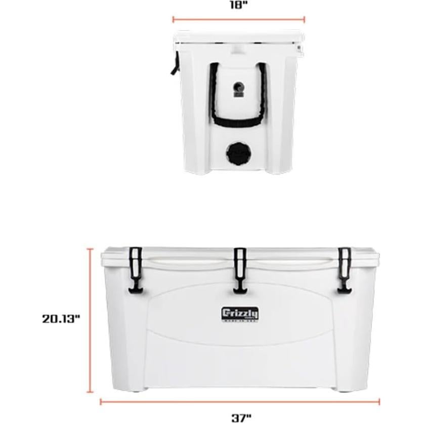 Hielera Grizzly 100 Cuartos Aislada Verde Lunar - Hecho en USA
