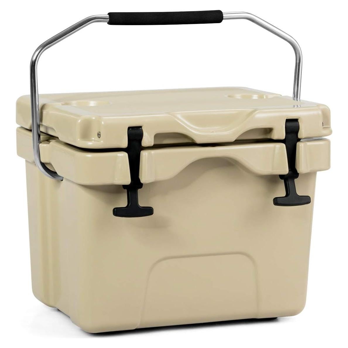 Hielera Goplus 15.14L Caqui Aislada Portátil para Camping