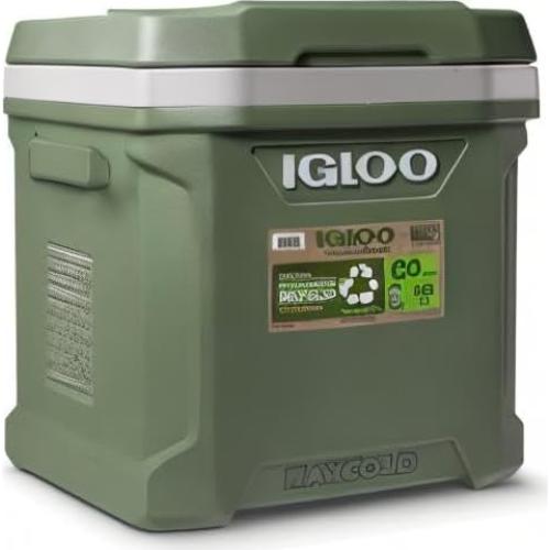 Nevera Rodante Igloo ECOCOOL Latitude 60 Qt Verde Ecológico